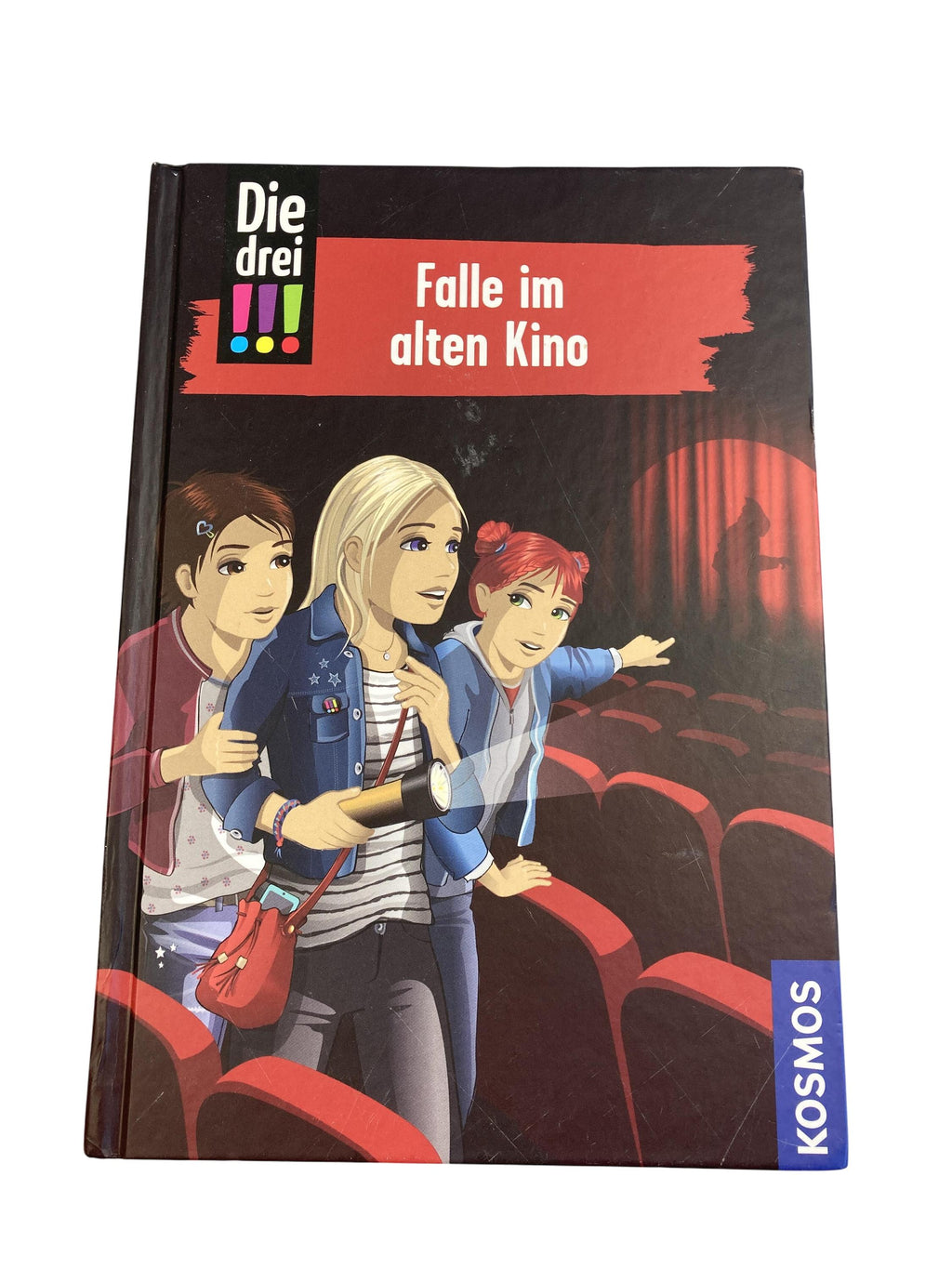 Kinderbücher Bücher Spielen & Lernen Die drei !!! - Falle im alten Kino KOSMOS Front Image Second Hand