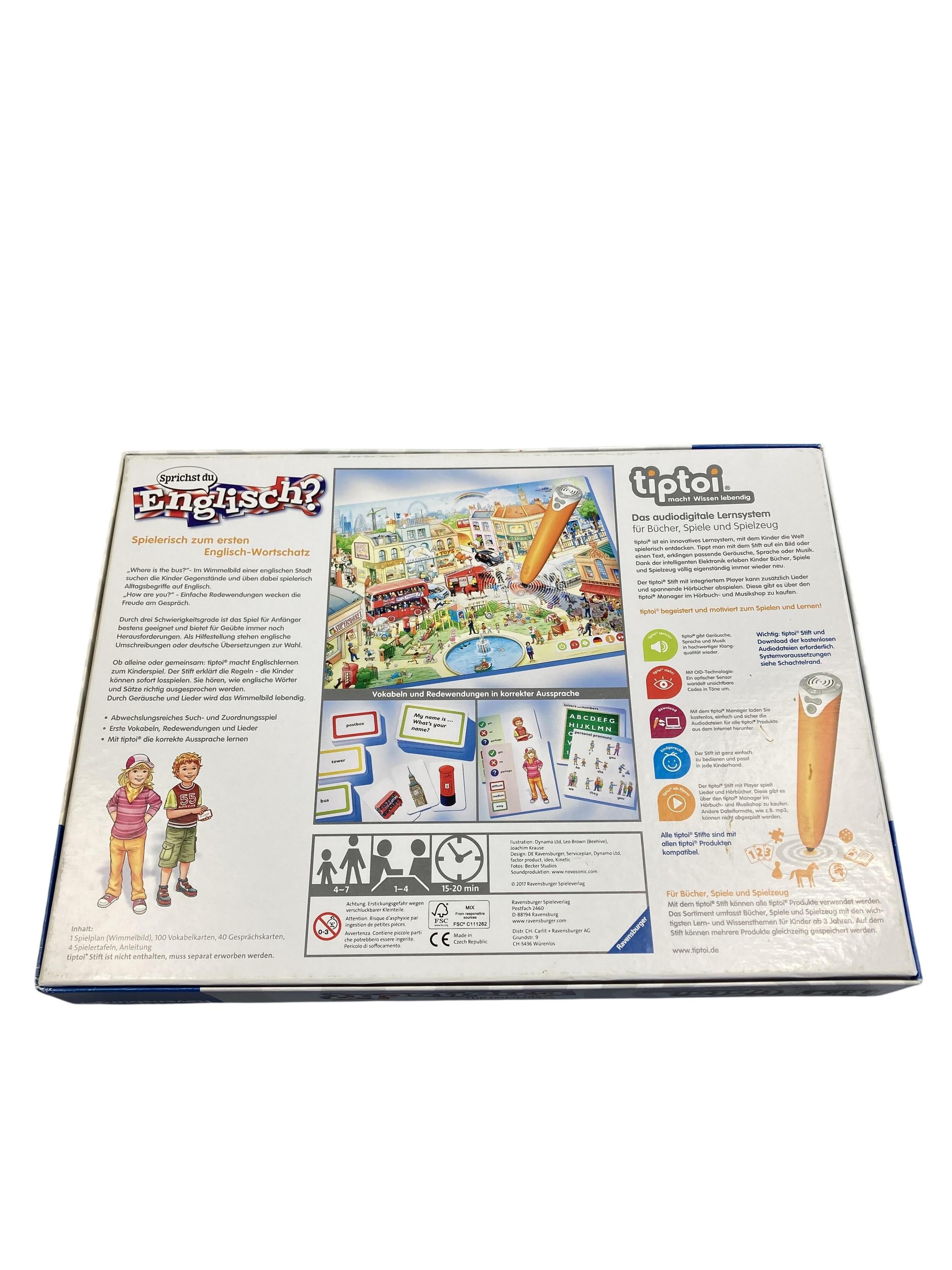 TipToi Spiele TipToi Spielen & Lernen tiptoi Sprichst du Englisch Ravensburger  Rear Image Second Hand