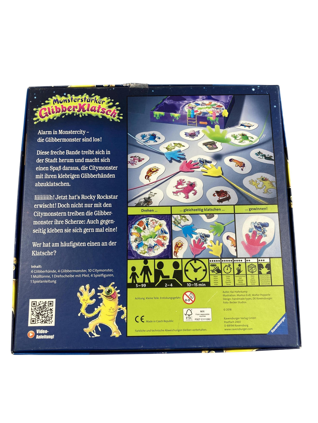 Brett- / Gesellschaftsspiele Spielen & Lernen Monsterstarker Glibberklatsch Ravensburger  Rear Image Second Hand