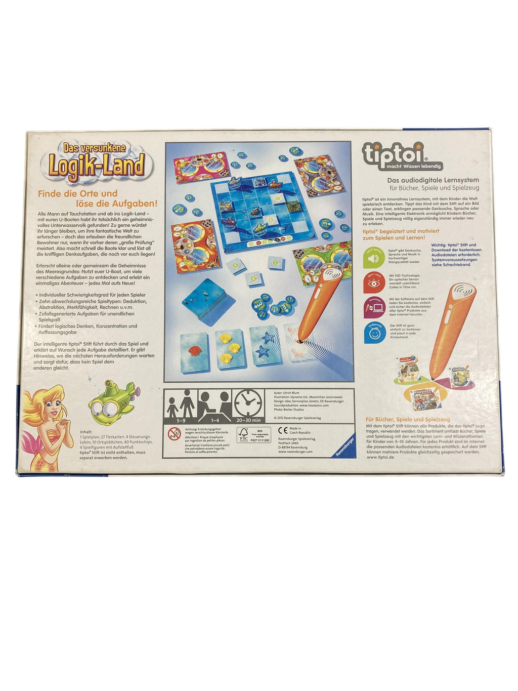 TipToi Spiele TipToi Spielen & Lernen Tiptoi Das versunkene Logik-Land Ravensburger  Rear Image Second Hand