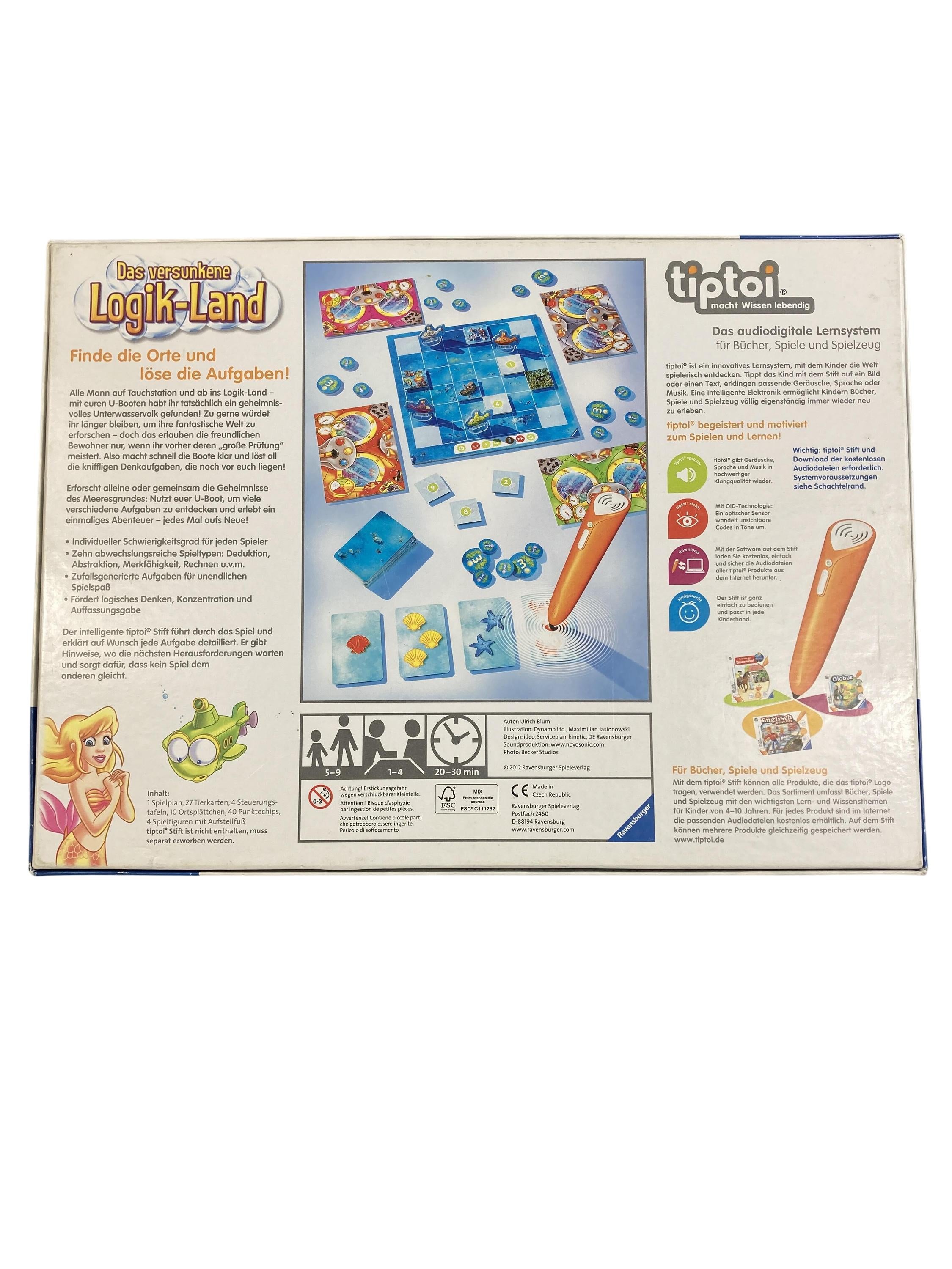 TipToi Spiele TipToi Spielen & Lernen Tiptoi Das versunkene Logik-Land Ravensburger  Rear Image Second Hand