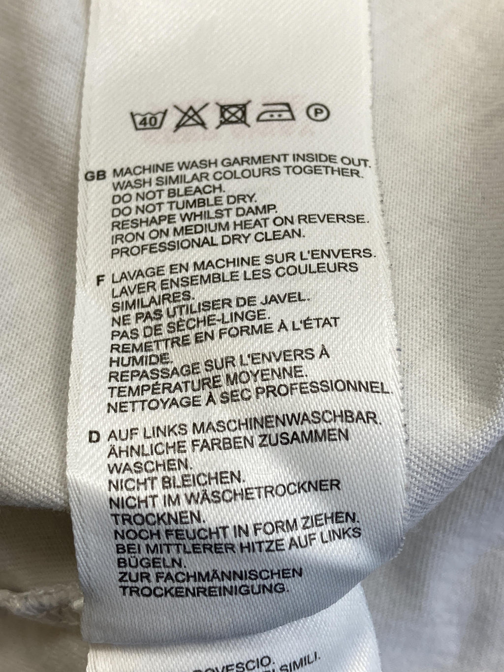 T-Shirts T-Shirts & Tops Kleidung Tshirt Fred Perry Care Label Second Hand
