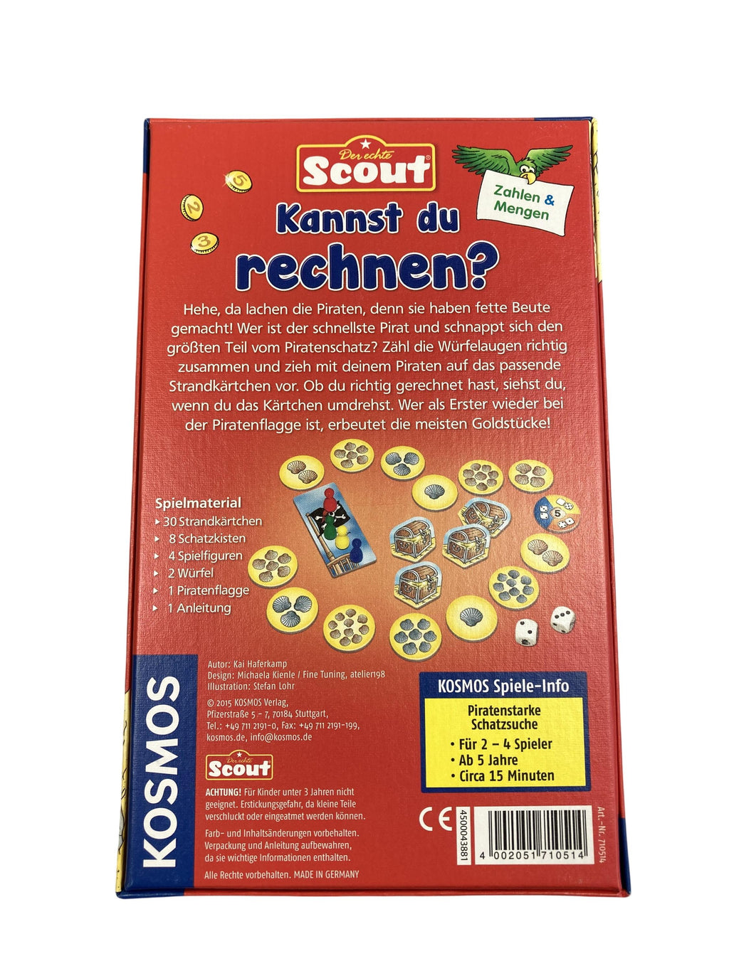 Brett- / Gesellschaftsspiele Spielen & Lernen Der echte Scout Kannst du rechnen? Ravensburger  Rear Image Second Hand