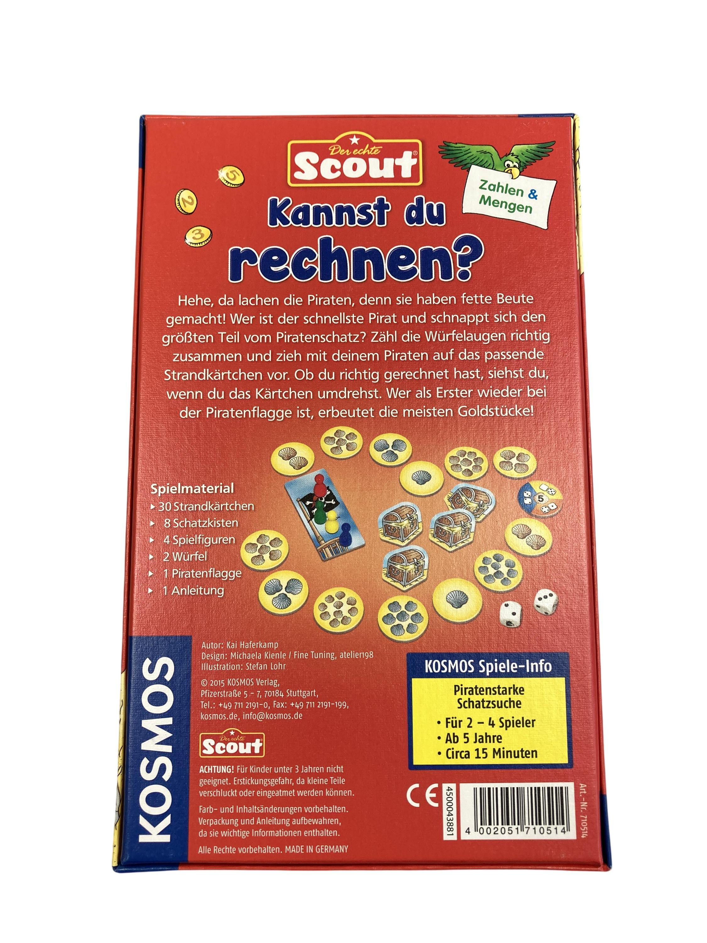 Brett- / Gesellschaftsspiele Spielen & Lernen Der echte Scout Kannst du rechnen? Ravensburger  Rear Image Second Hand