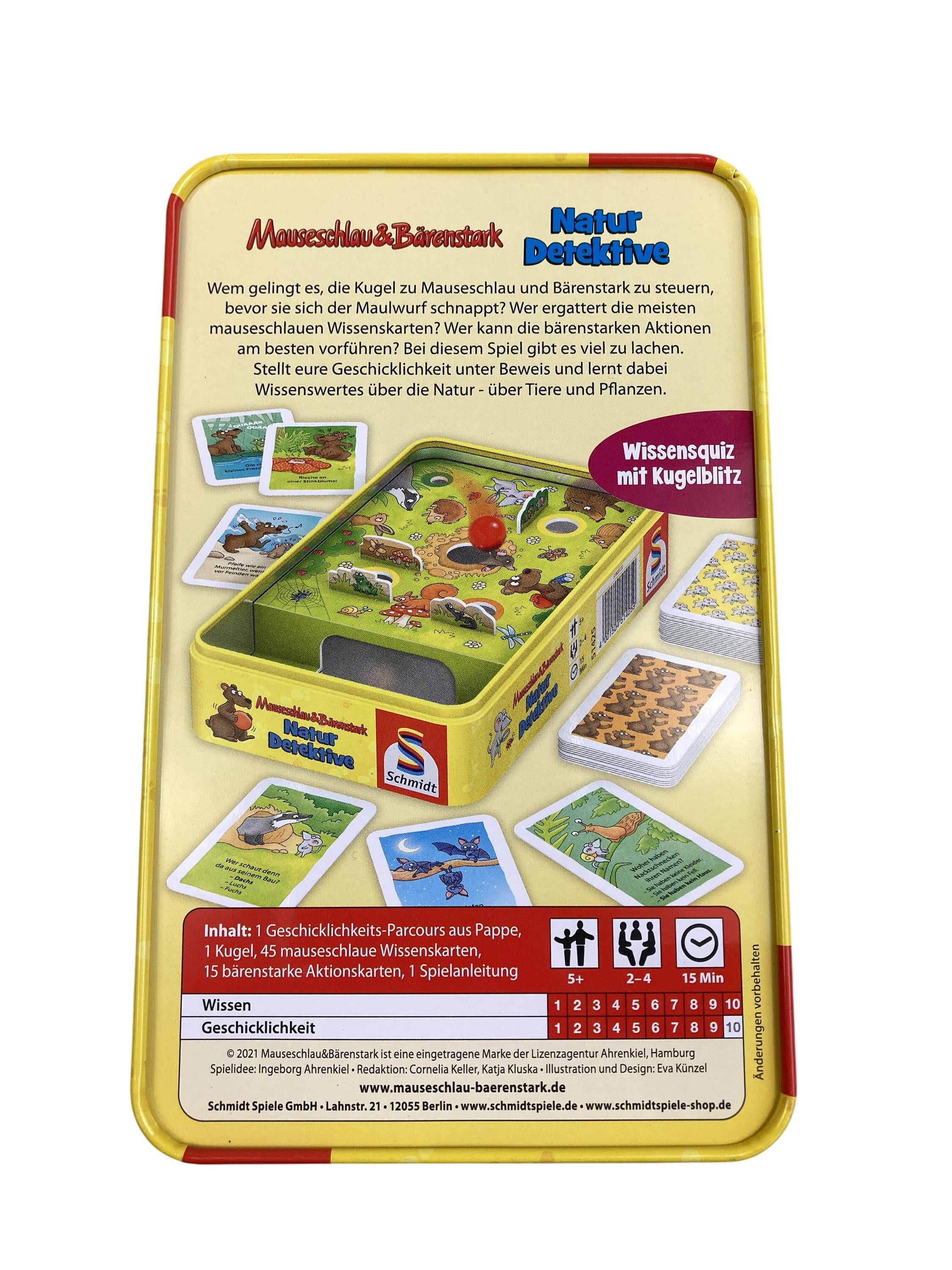 Brett- / Gesellschaftsspiele Spielen & Lernen Mauseschlau & Bärenstark Natur Detektive Schmidt   Rear Image Second Hand