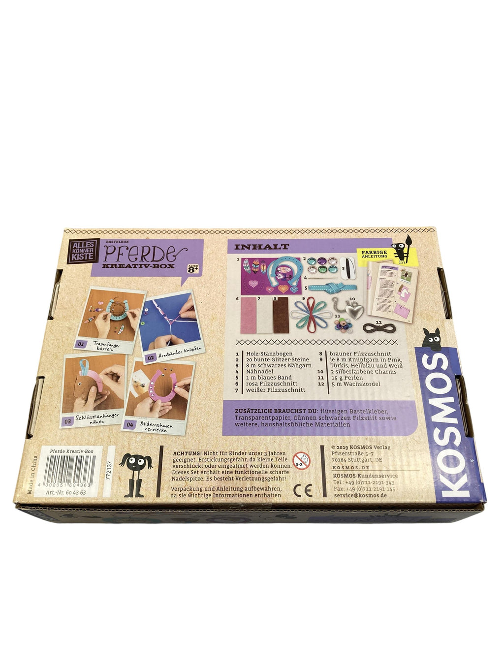 Bastelset Schreiben & Malen Papeterie Pferde Kreativ-Box KOSMOS Rear Image Second Hand