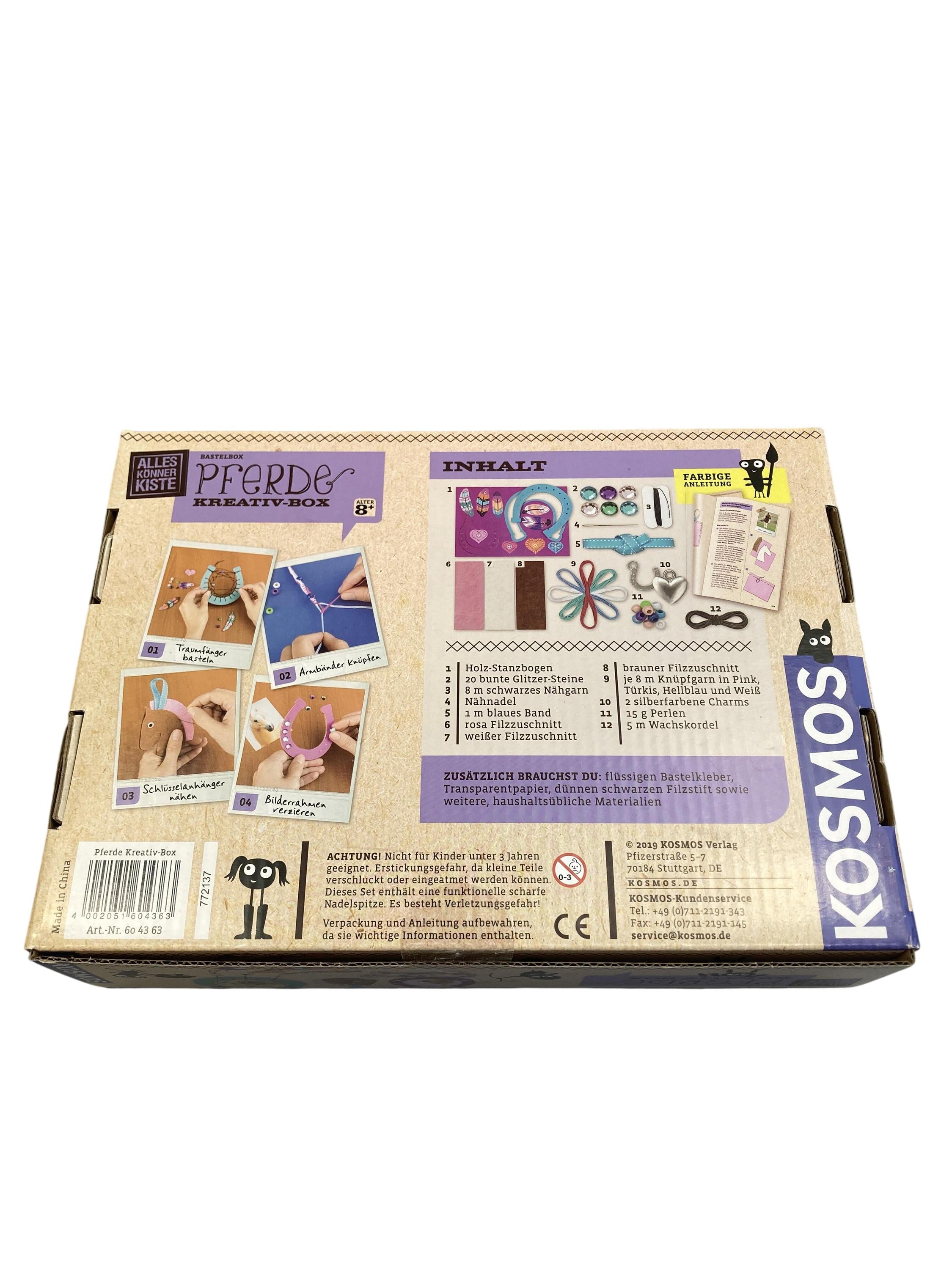 Bastelset Schreiben & Malen Papeterie Pferde Kreativ-Box KOSMOS Rear Image Second Hand