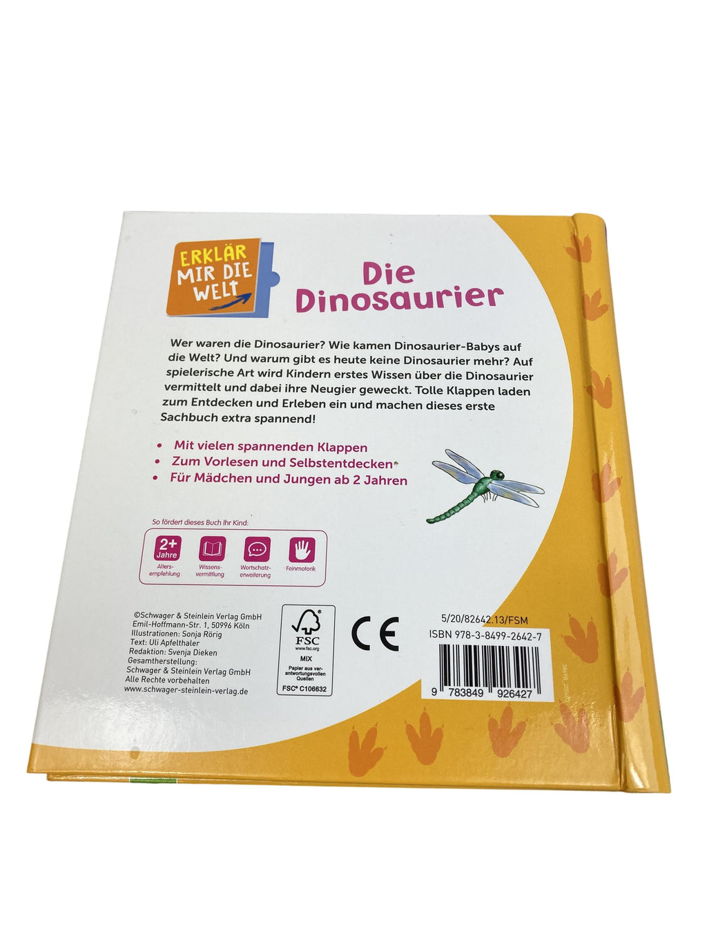 Kinderbücher Bücher Spielen & Lernen Die Dinosaurier Schwager & Steinlein Verlag Rear Image Second Hand