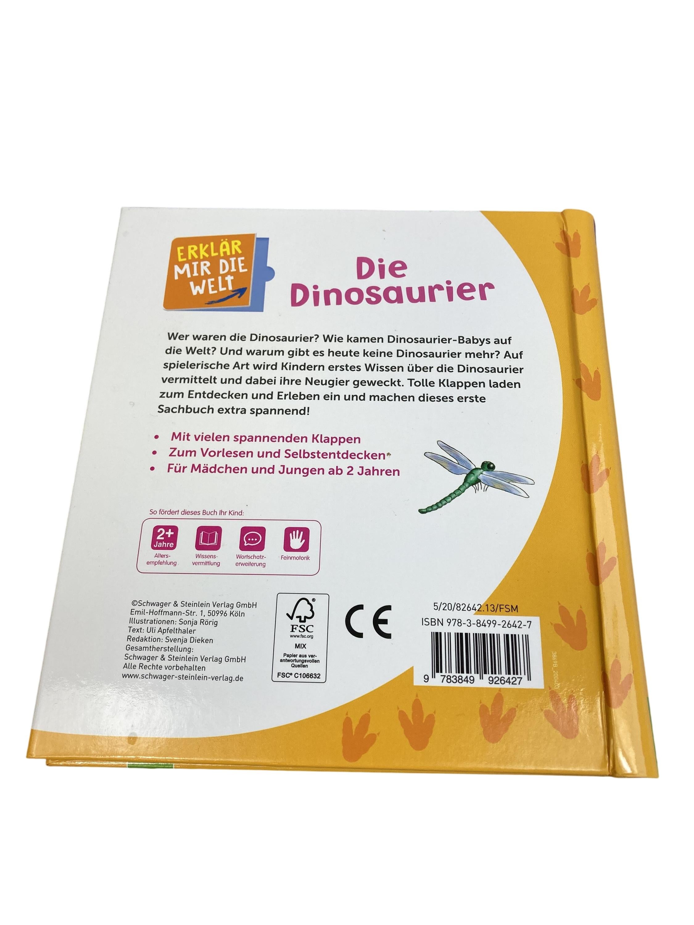 Kinderbücher Bücher Spielen & Lernen Die Dinosaurier Schwager & Steinlein Verlag Rear Image Second Hand