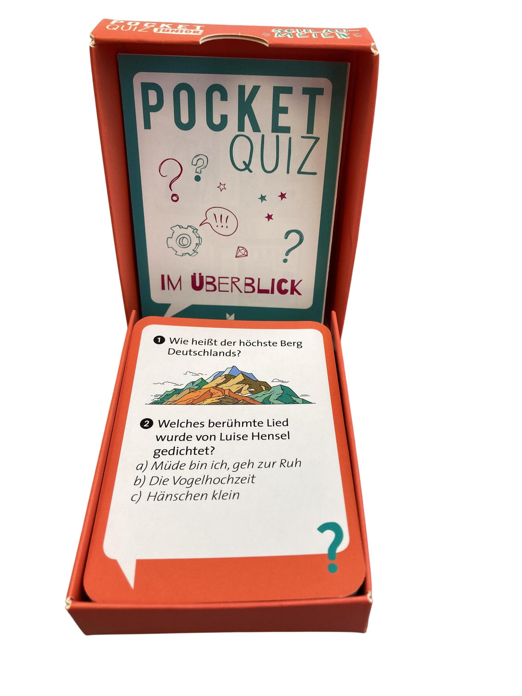 Kartenspiele Brett- / Gesellschaftsspiele Spielen & Lernen Pocket Quiz Junior Schlaumeier Moses  Label Image Second Hand