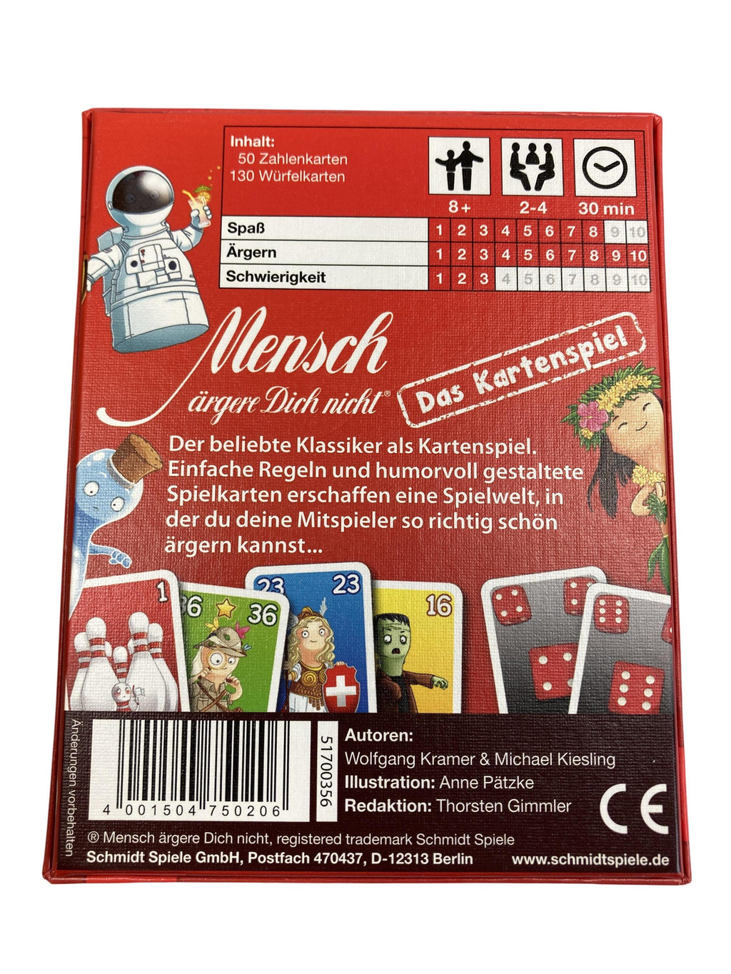 Kartenspiele Brett- / Gesellschaftsspiele Spielen & Lernen Mensch ärgere Dich nicht - Das Kartenspiel Schmidt   Rear Image Second Hand