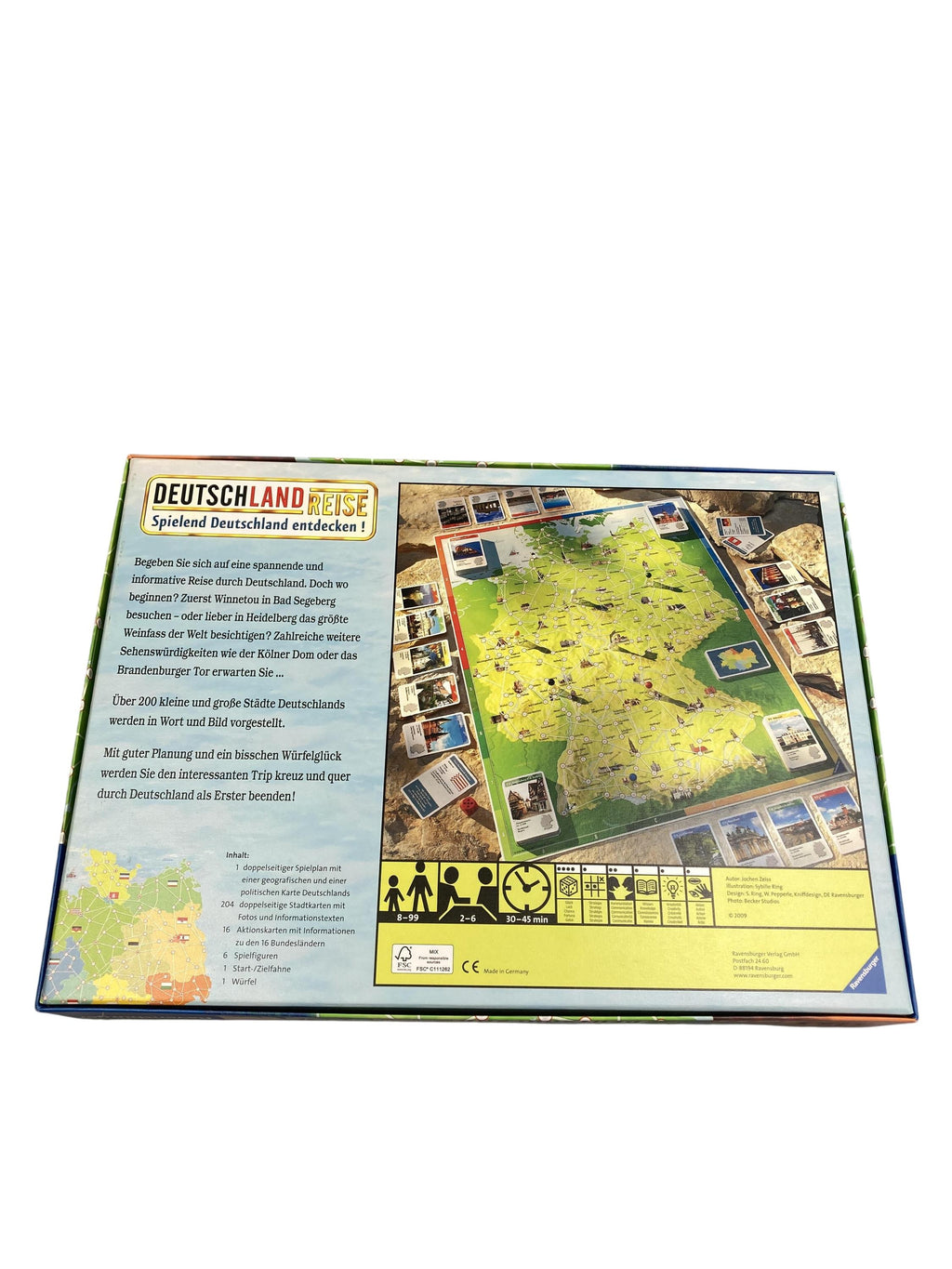 Brettspiele Brett- / Gesellschaftsspiele Spielen & Lernen Deutschlandreise Ravensburger  Rear Image Second Hand