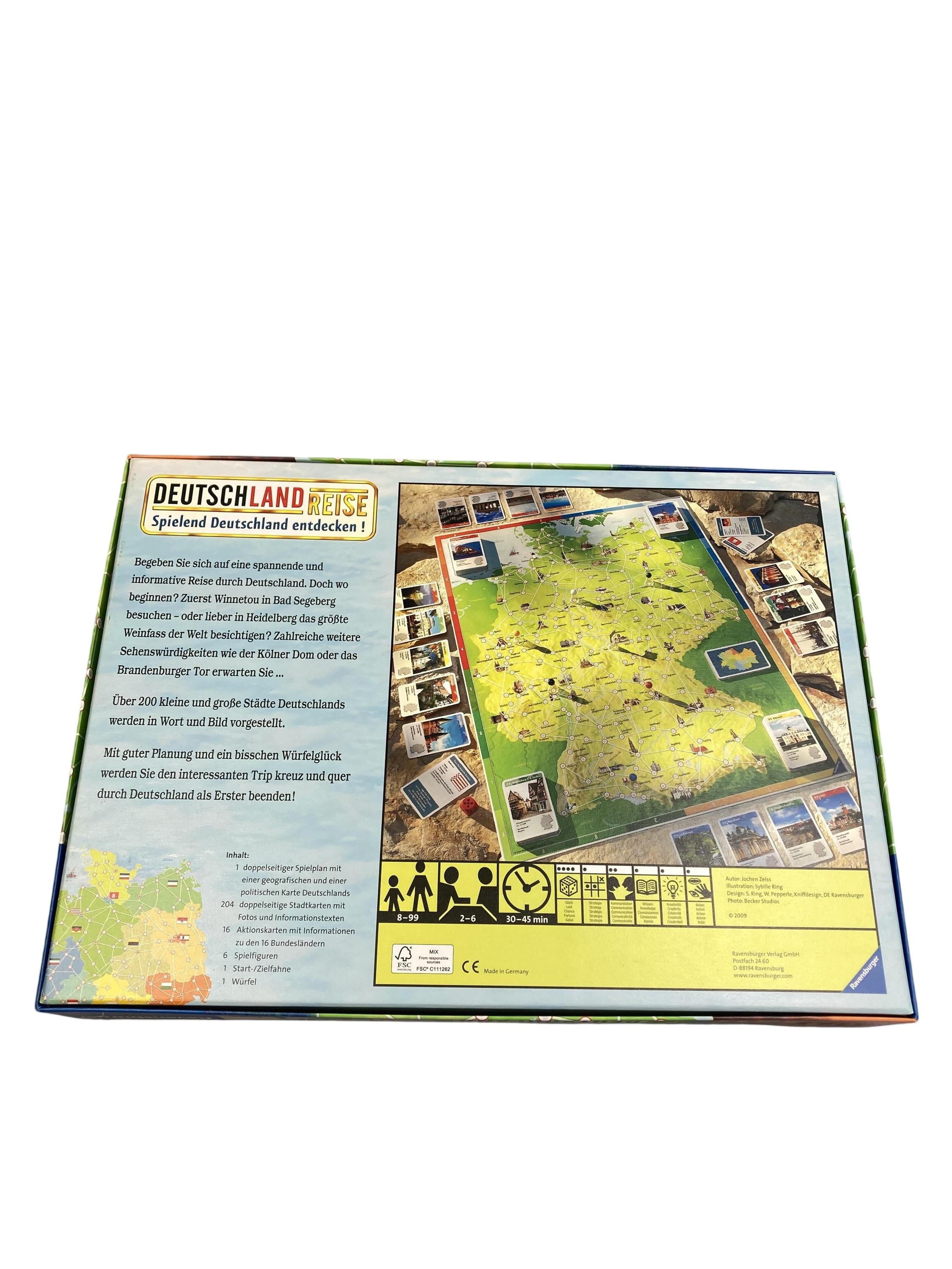 Brettspiele Brett- / Gesellschaftsspiele Spielen & Lernen Deutschlandreise Ravensburger  Rear Image Second Hand