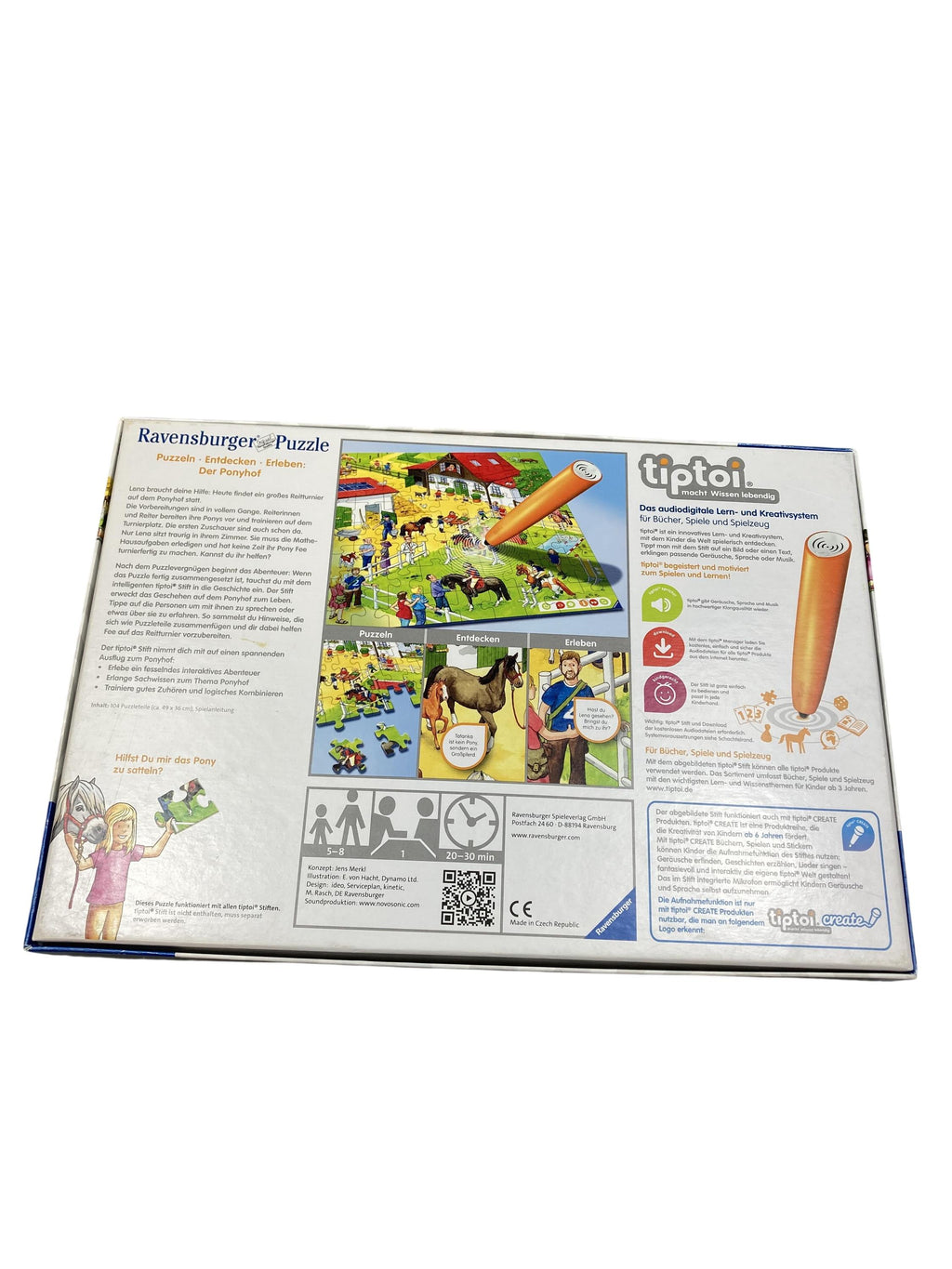 TipToi Spiele TipToi Spielen & Lernen Tiptoi Puzzle Der Ponyhof Ravensburger  Rear Image Second Hand