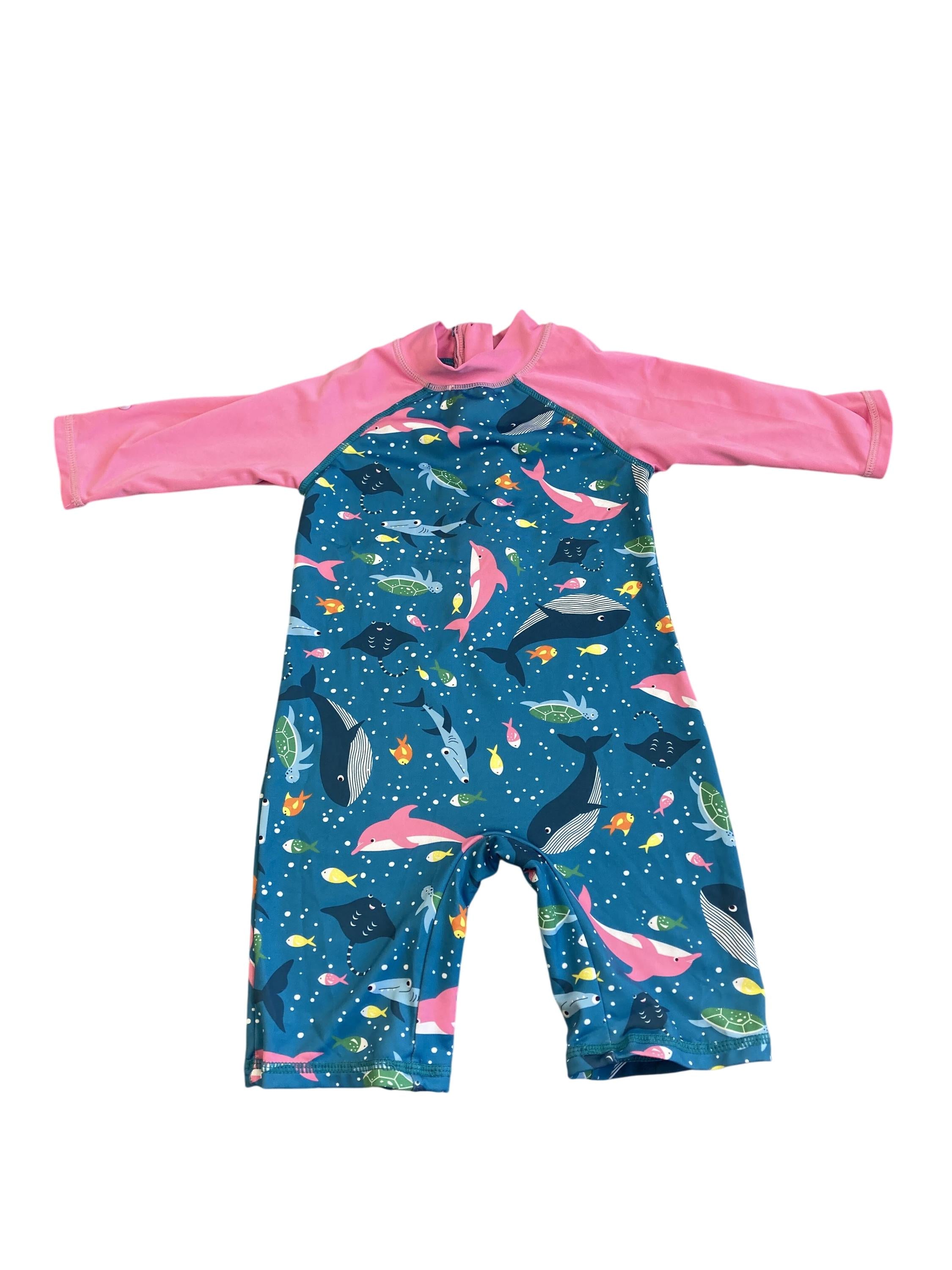 Badeanzüge Badebekleidung Kleidung Schwimmanzug Fische Frugi Front Image Second Hand
