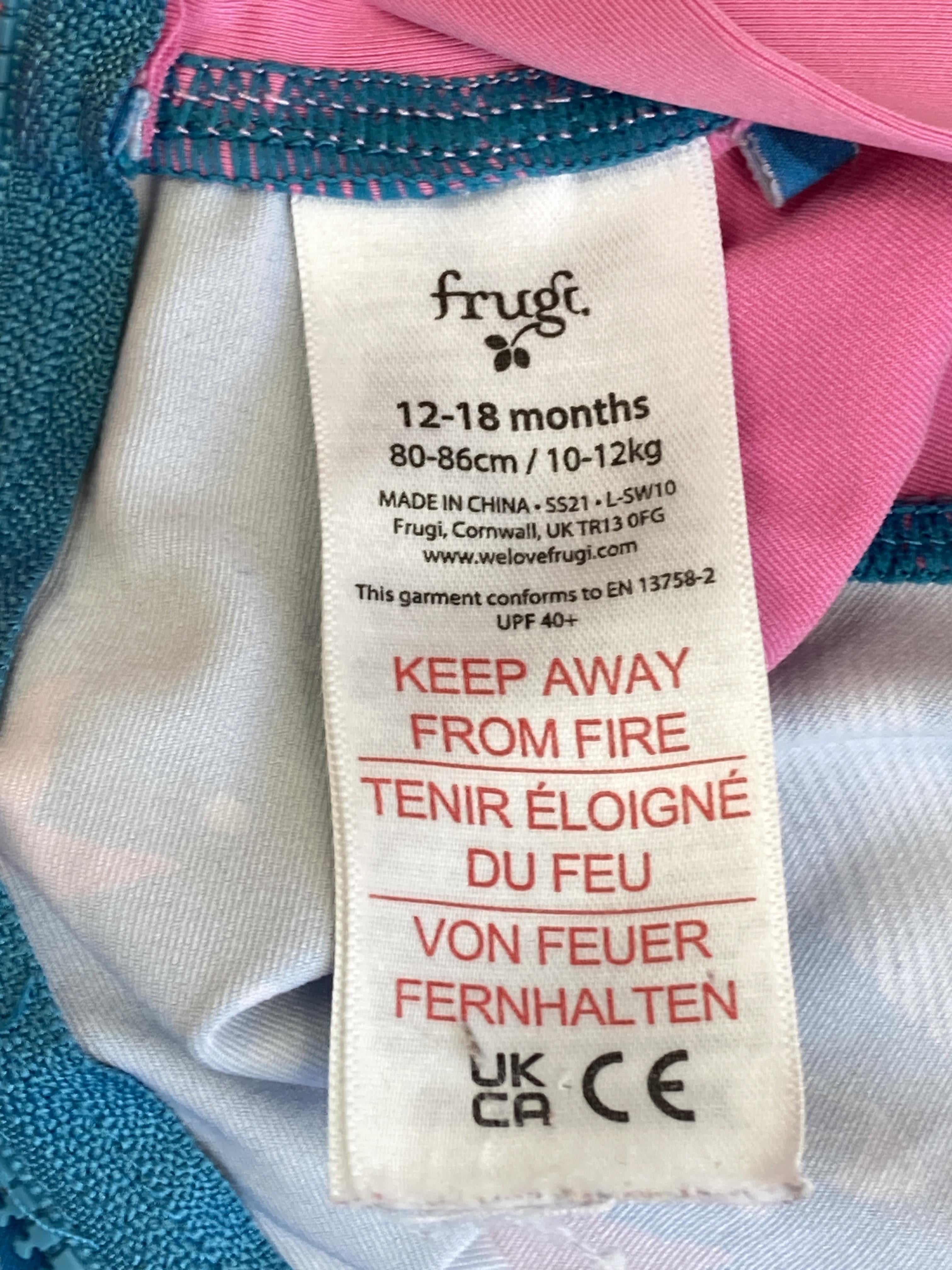 Badeanzüge Badebekleidung Kleidung Schwimmanzug Fische Frugi Label Image Second Hand