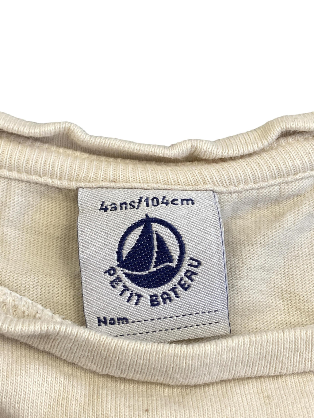 T-Shirts T-Shirts & Tops Kleidung T-Shirt Petit Bateau Label Image Second Hand