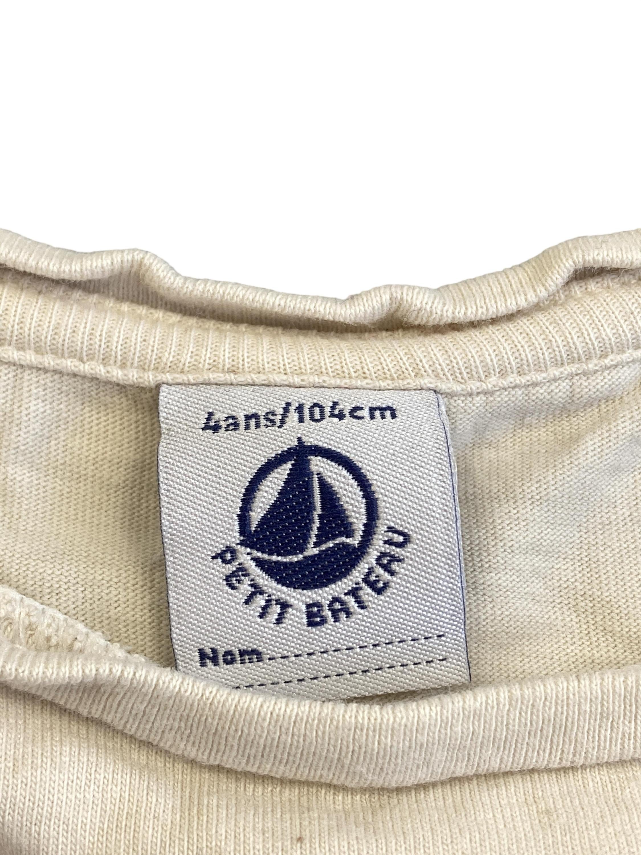 T-Shirts T-Shirts & Tops Kleidung T-Shirt Petit Bateau Label Image Second Hand