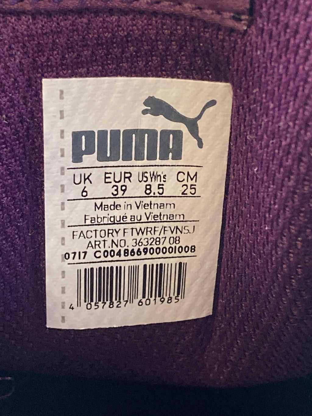 Sneaker Halbschuhe Schuhe Sneacker Puma Label Image Second Hand