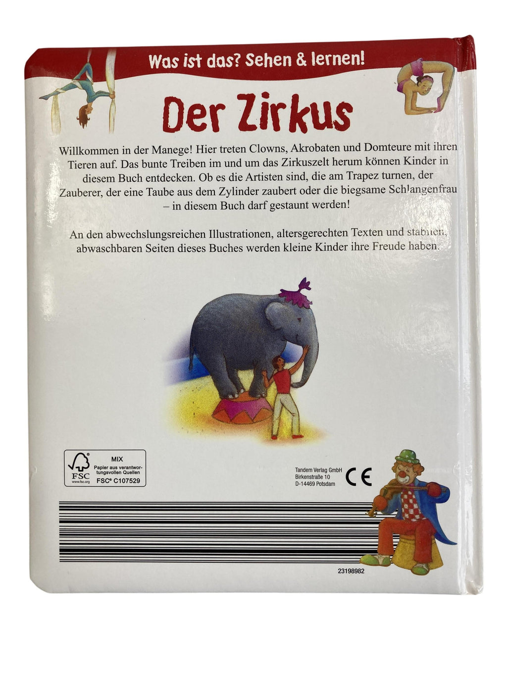 Kinderbücher Bücher Spielen & Lernen Der Zirkus Tandem.Verlag Rear Image Second Hand