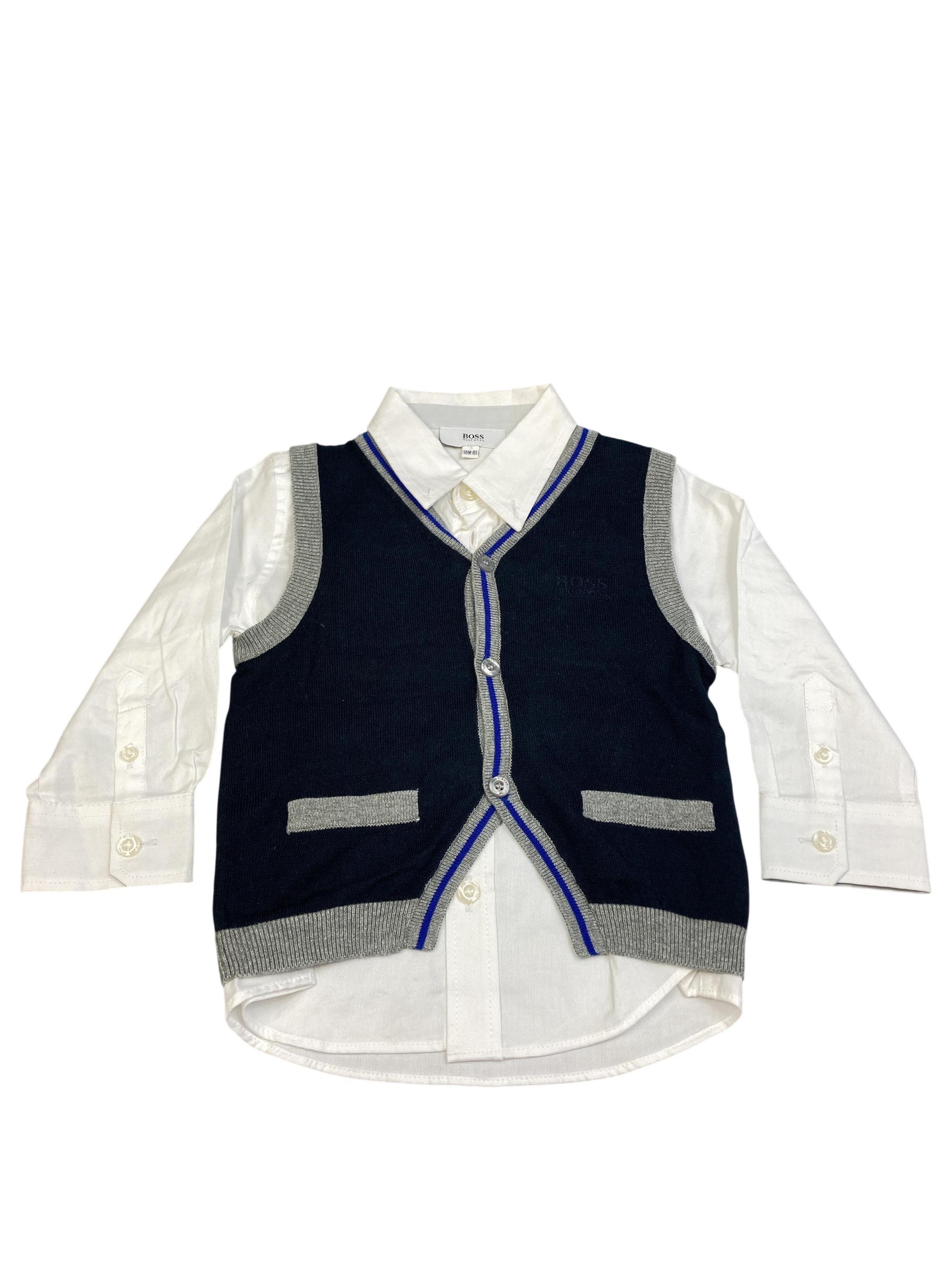 Hemden Hemden & Blusen Kleidung Hemd Weste Hugo Boss Front Image Second Hand