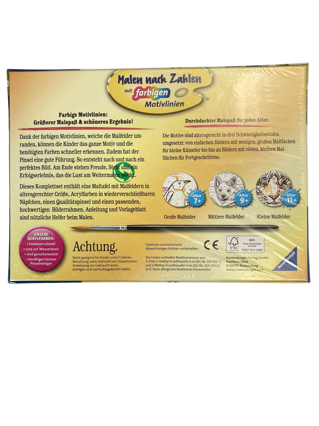Schreiben, Malen & Basteln Spielen & Lernen Malen nach Zahlen - Mit farbigen Motivlinien Ravensburger Rear Image Second Hand