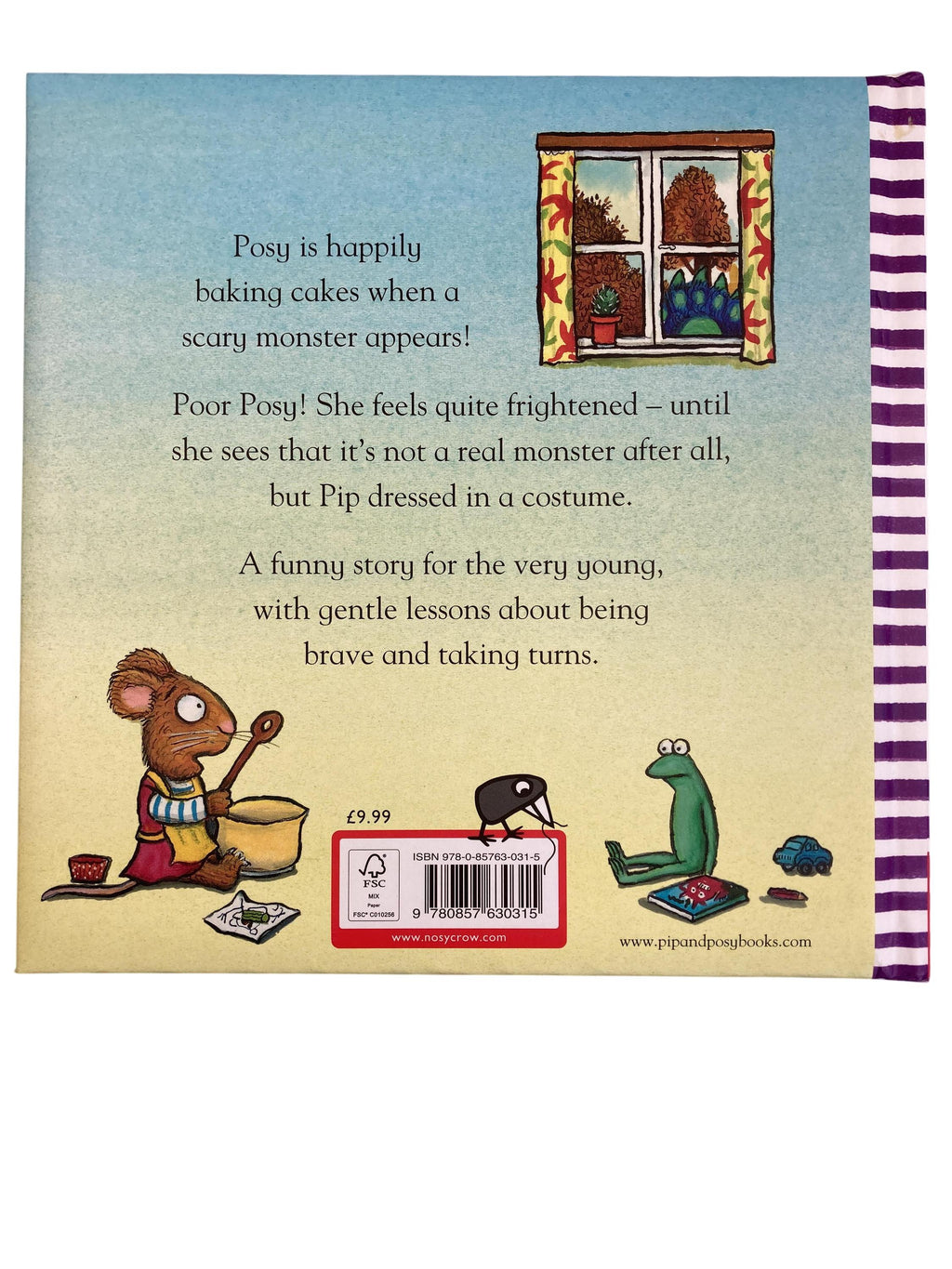 Kinderbücher Bücher Spielen & Lernen Pop and Posy - The Scary Monster Nosy Crow Rear Image Second Hand