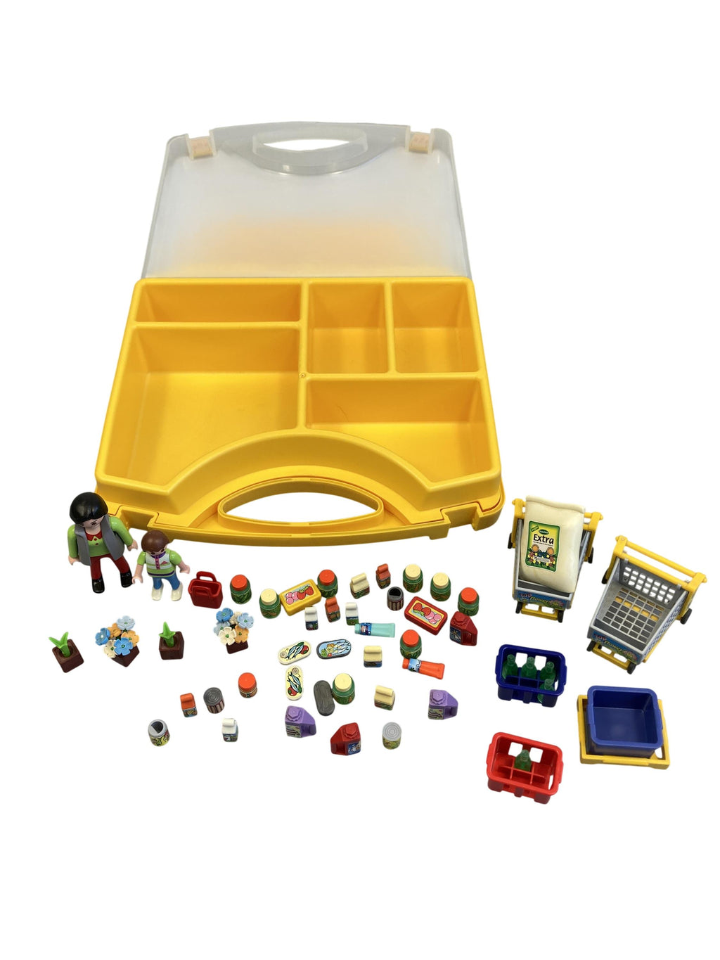 Playmobil Bauen & Konstruieren Spielen & Lernen Playmobil Mitnahmebox mit Einkaufsartikeln Playmobil Front Image Second Hand