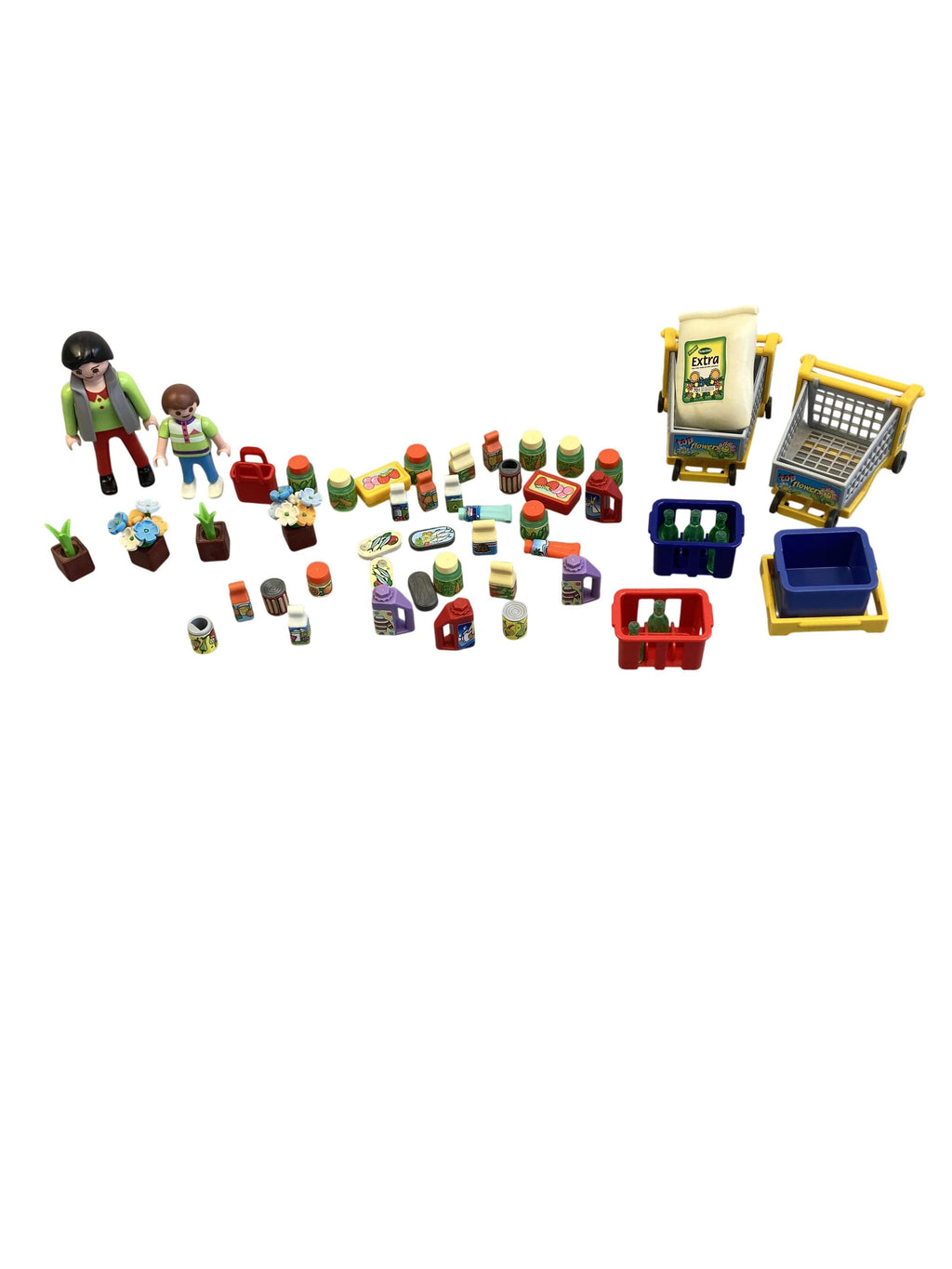 Playmobil Bauen & Konstruieren Spielen & Lernen Playmobil Mitnahmebox mit Einkaufsartikeln Playmobil Label Image Second Hand