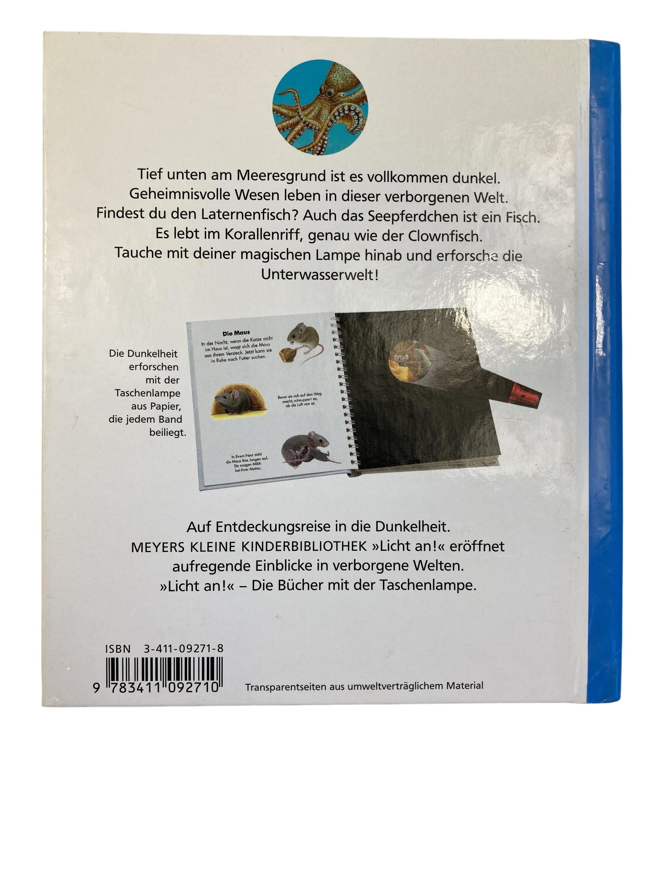 Kinderbücher Bücher Spielen & Lernen Licht an - Tief im Meer Meyers Lexikonverlag Rear Image Second Hand
