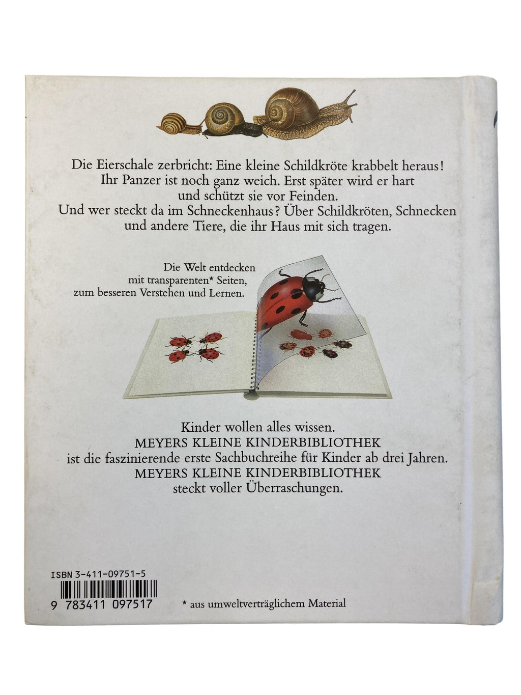 Kinderbücher Bücher Spielen & Lernen Die Schildkröte Meyers Lexikonverlag Rear Image Second Hand