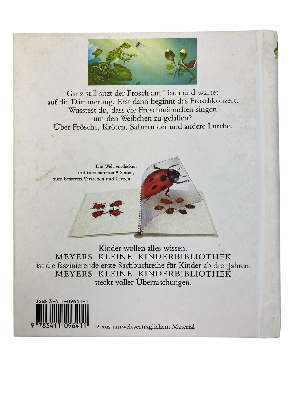 Kinderbücher Bücher Spielen & Lernen Der Frosch Meyers Lexikonverlag Rear Image Second Hand