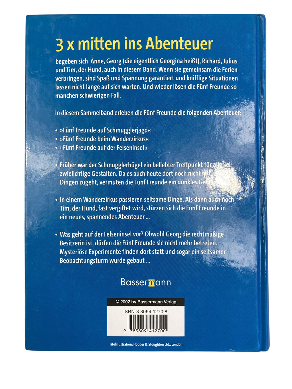 Kinderbücher Bücher Spielen & Lernen Fünf Freunde - Die spannendsten Abenteuer Bassermann Rear Image Second Hand