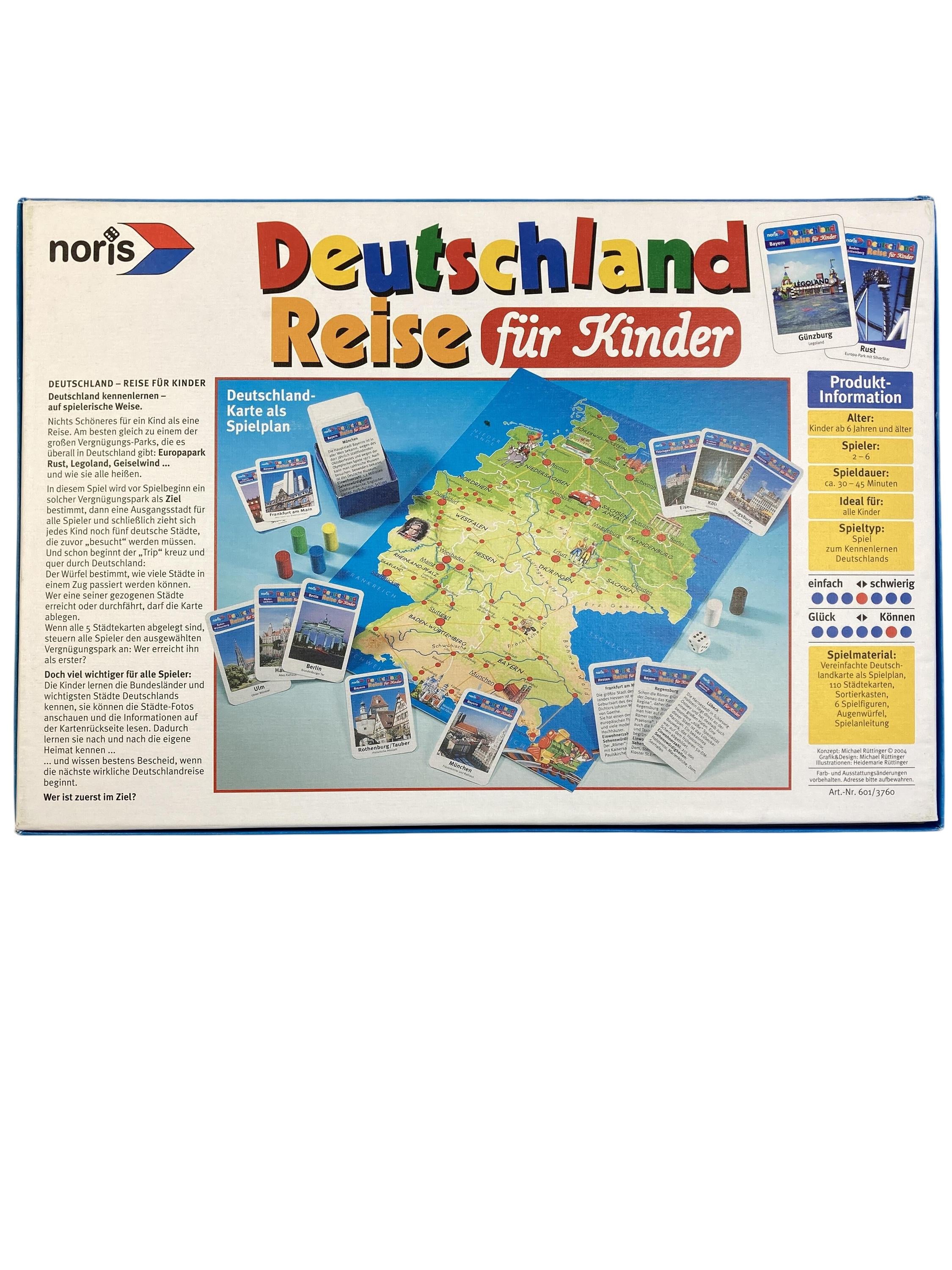 Brettspiele Brett- / Gesellschaftsspiele Spielen & Lernen Deutschland Reise für Kinder Noris Rear Image Second Hand