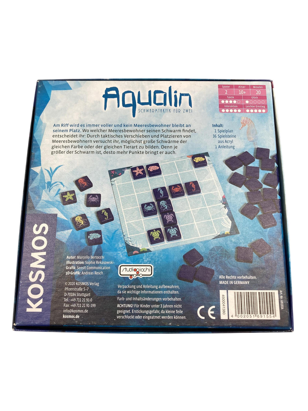 Brettspiele Brett- / Gesellschaftsspiele Spielen & Lernen Aqualin KOSMOS Rear Image Second Hand