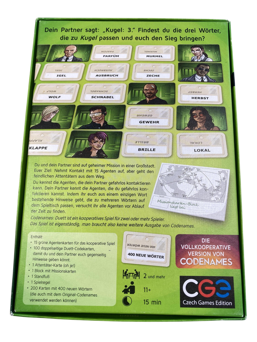 Brett- / Gesellschaftsspiele Spielen & Lernen Codenames Duett Czech Games Edition Rear Image Second Hand