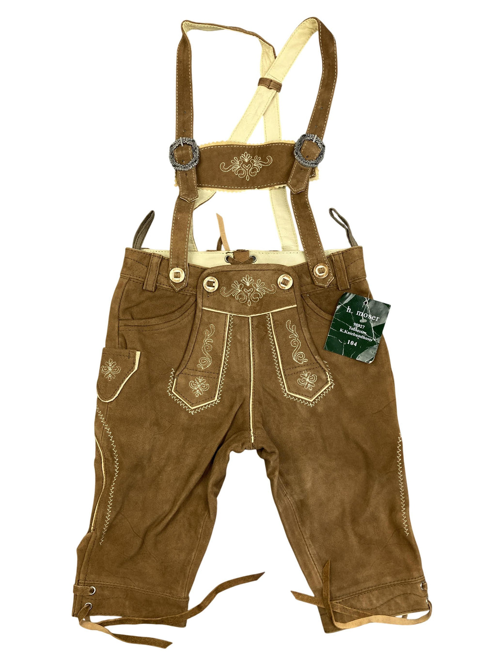 Lederhosen Hosen & Jeans Kleidung Kniebundlederhose Moser Trachten Front Image Second Hand