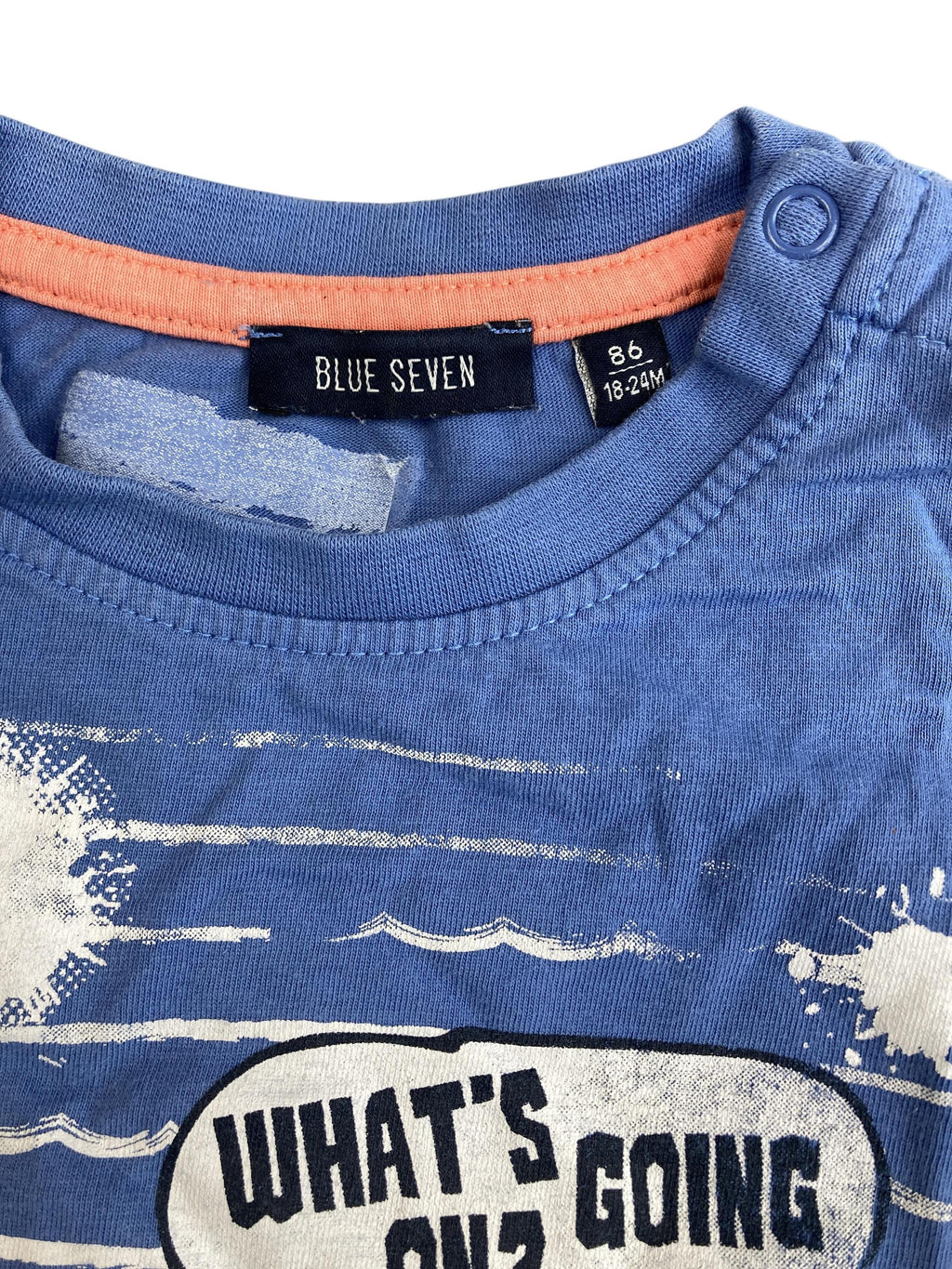 T-Shirts T-Shirts & Tops Kleidung T-Shirt Blue Seven  Label Image Second Hand