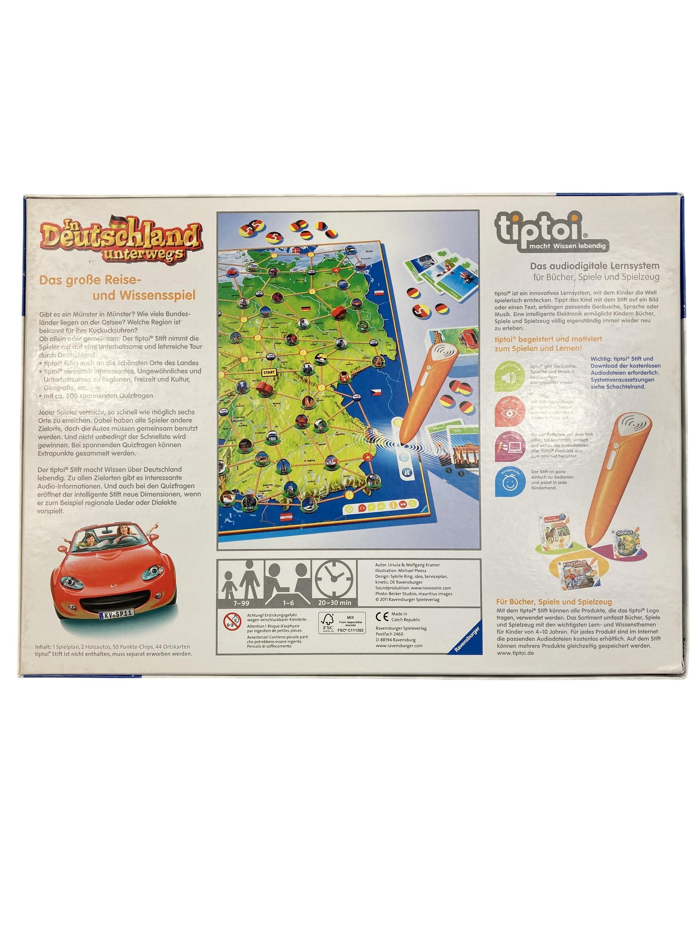 TipToi Spiele TipToi Spielen & Lernen In Deutschland unterwegs Ravensburger Rear Image Second Hand