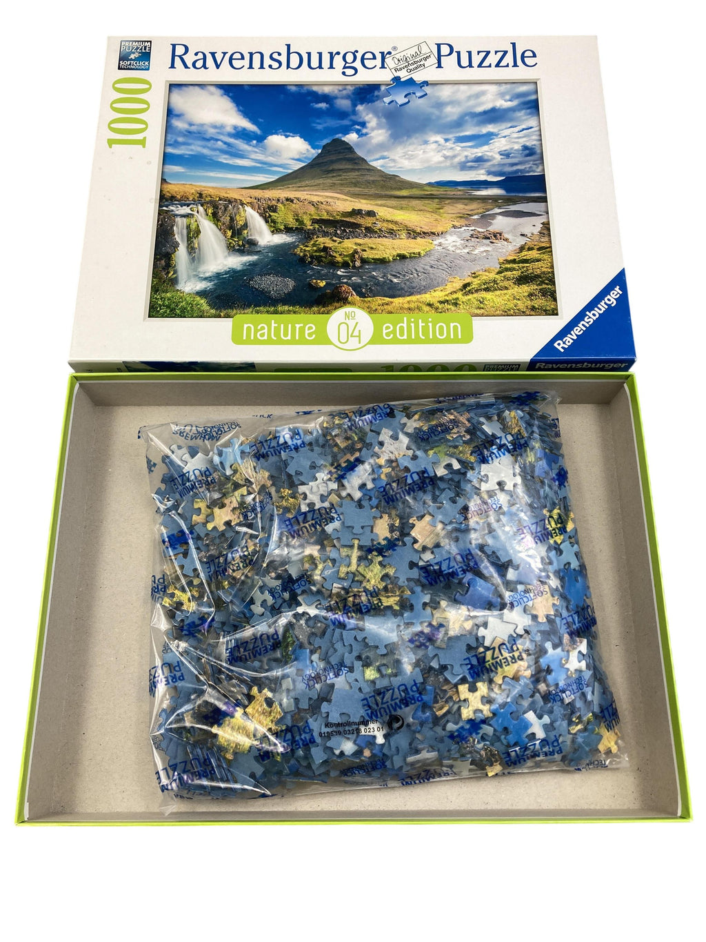 Puzzles Puzzles Spielen & Lernen Wasserfall von Kirkjufell Island Ravensburger Label Image Second Hand