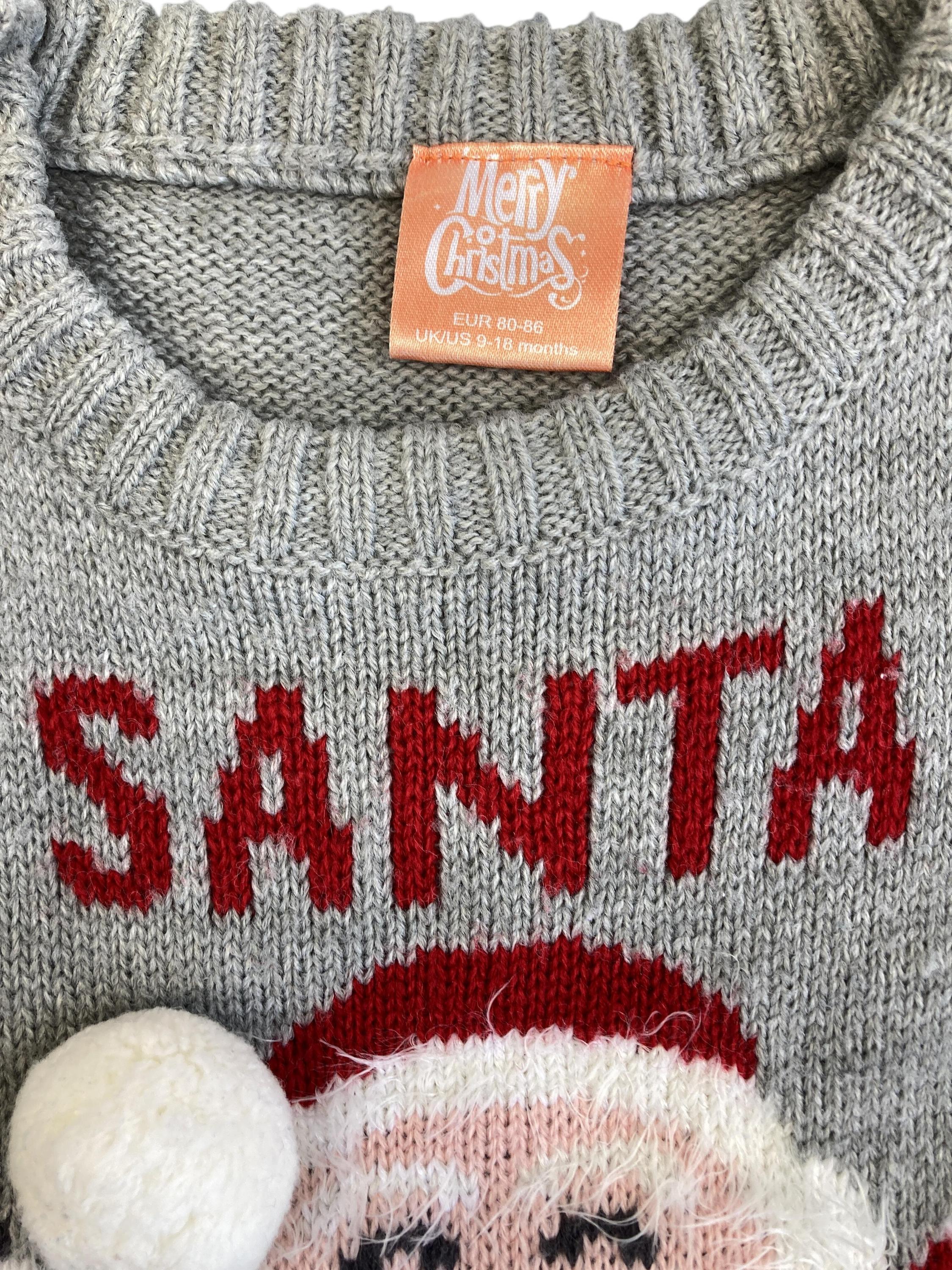 Strickpullover Strickpullover & Strickjacken Kleidung Strickpullover Merry Christmas Label Image Second Hand