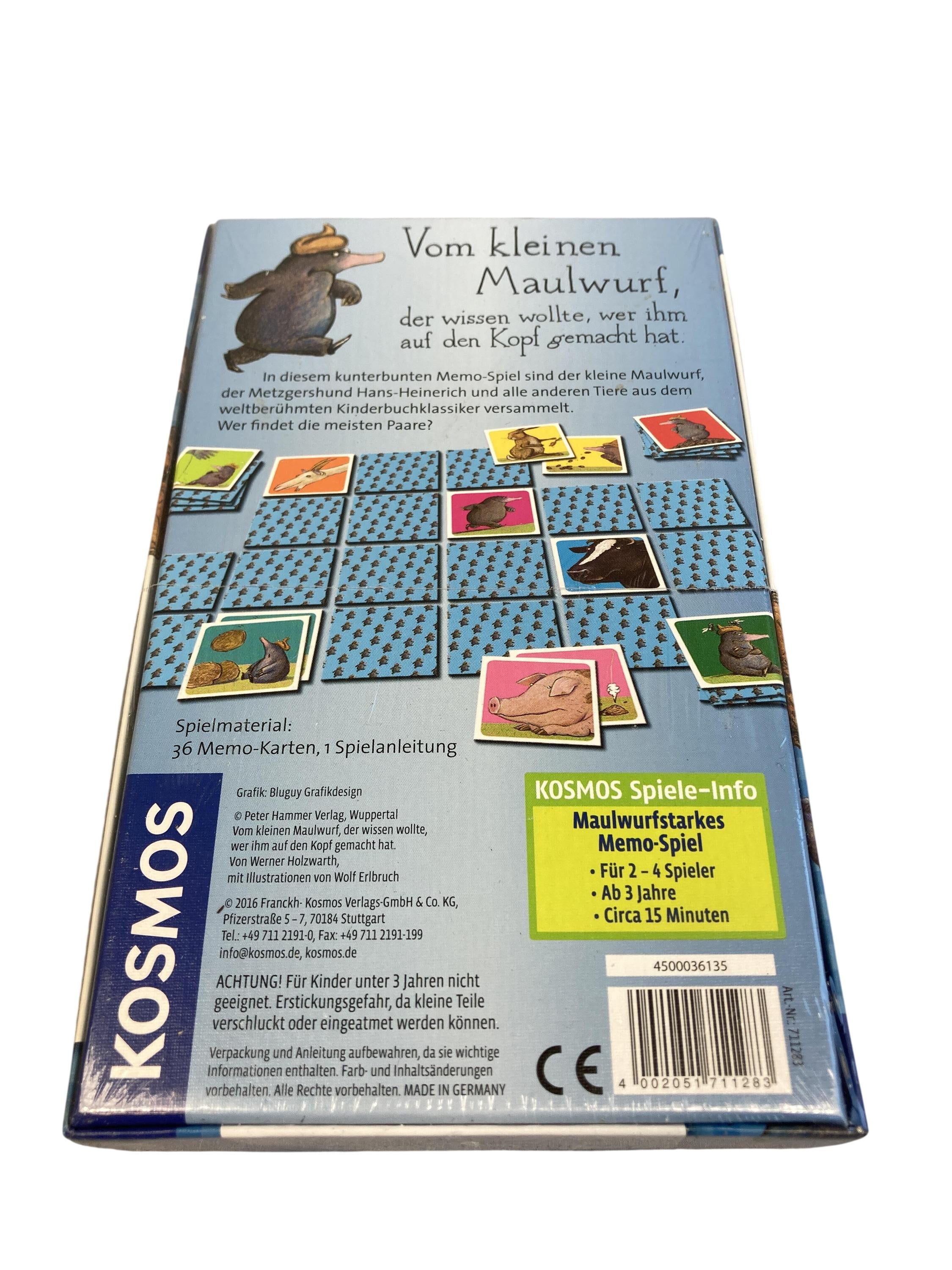 Memorys Brettspiele Spielen & Lernen Vom kleinen Maulwurf KOSMOS Rear Image Second Hand