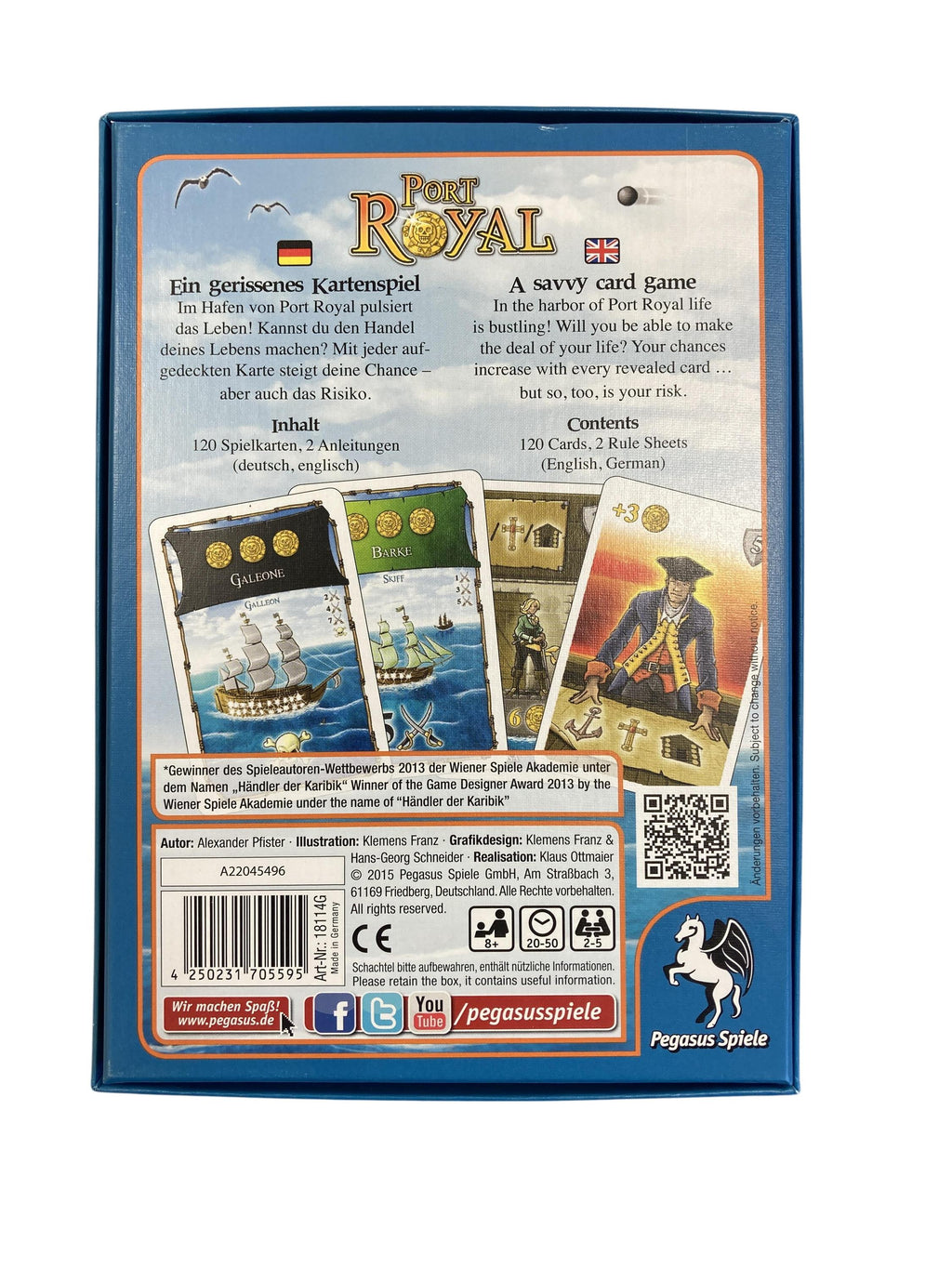 Kartenspiele Brett- / Gesellschaftsspiele Spielen & Lernen Port Royal Pegasus Spiel Rear Image Second Hand