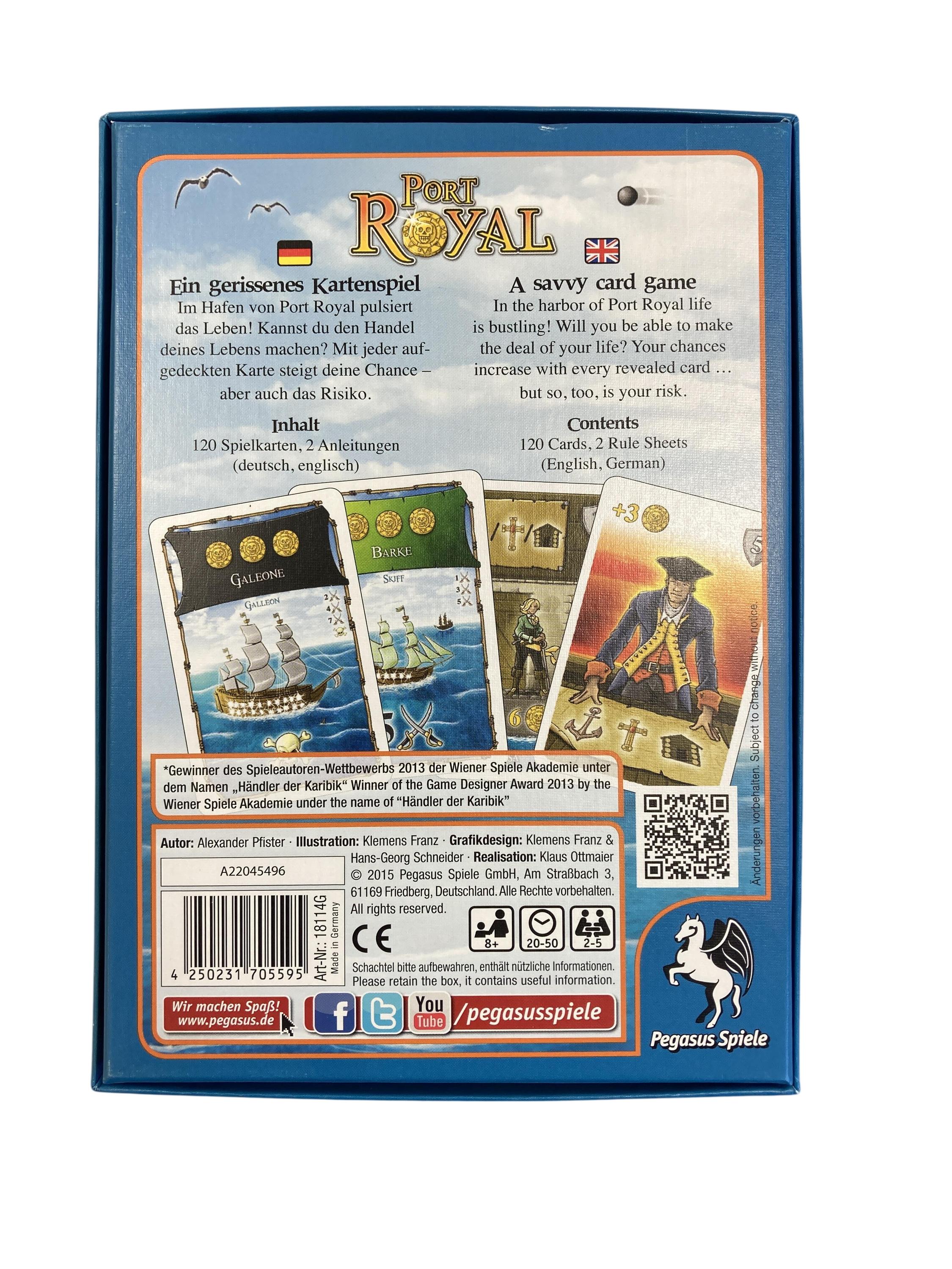 Kartenspiele Brett- / Gesellschaftsspiele Spielen & Lernen Port Royal Pegasus Spiel Rear Image Second Hand
