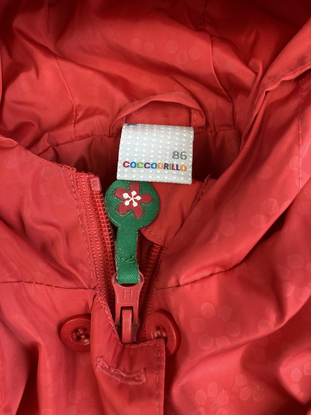 Regenjacken Regenkleidung Kleidung Regenjacke mit herausnehmbarer Unterjacke Coccodrillo Label Image Second Hand