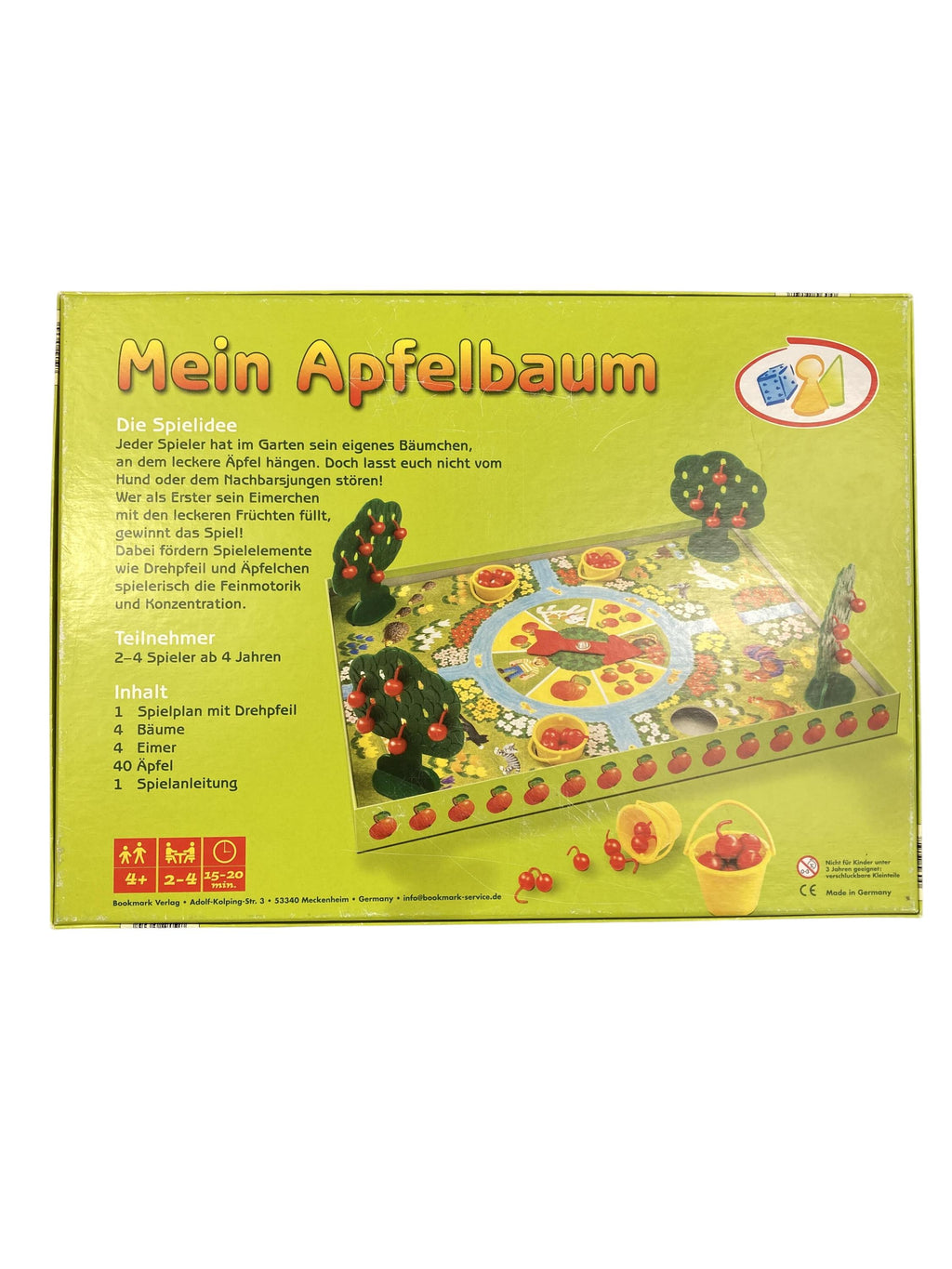 Brettspiele Brett- / Gesellschaftsspiele Spielen & Lernen Mein Apfelbaum Bookmark Verlag  Rear Image Second Hand