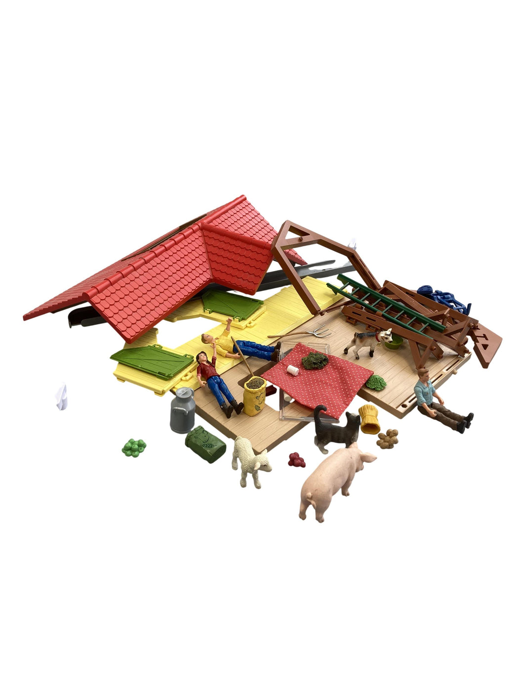 Playmobil Bauen & Konstruieren Spielen & Lernen Bauernhaus mit Figuren und Tieren Schleich Rear Image Second Hand