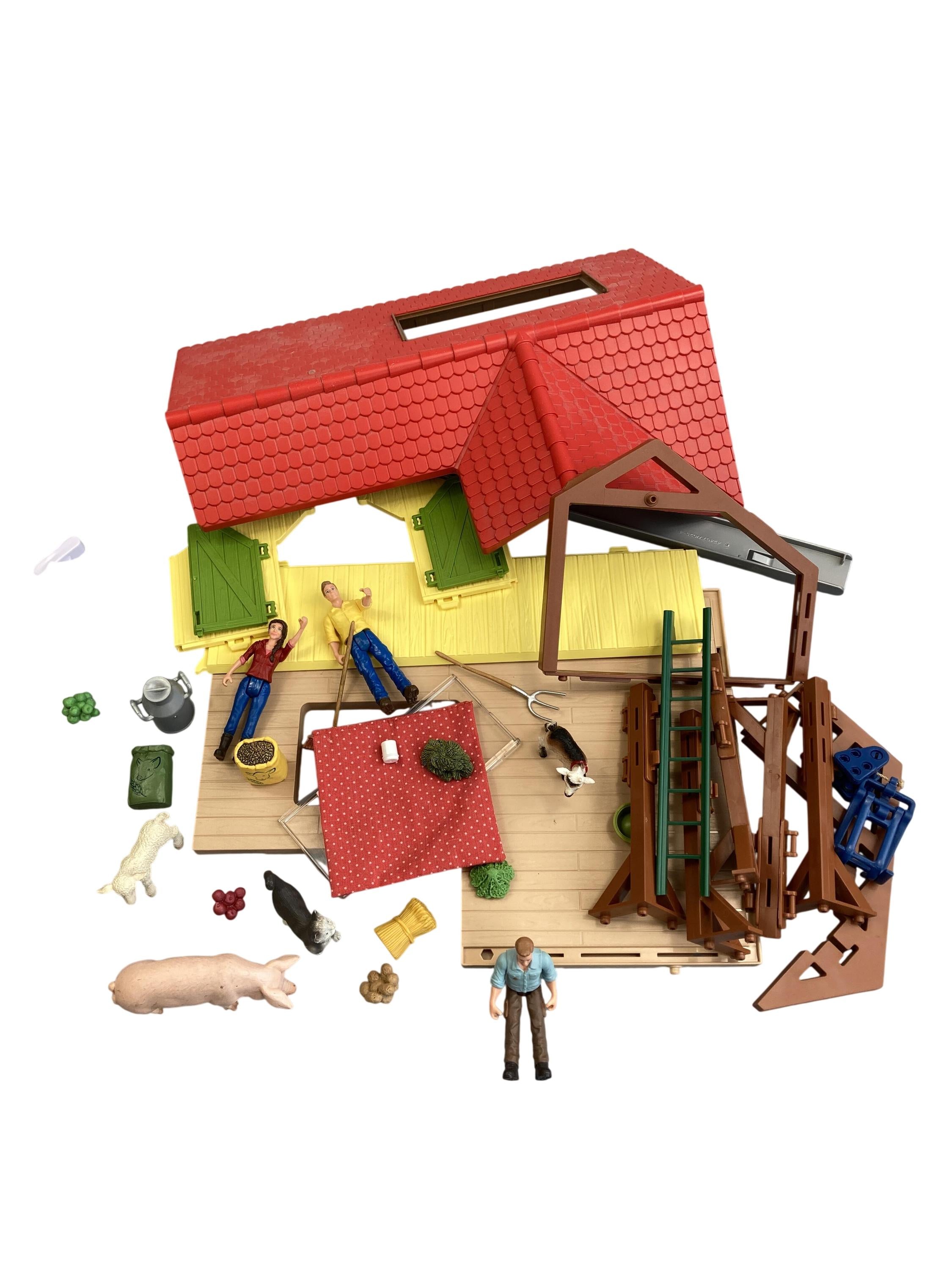 Playmobil Bauen & Konstruieren Spielen & Lernen Bauernhaus mit Figuren und Tieren Schleich Front Image Second Hand
