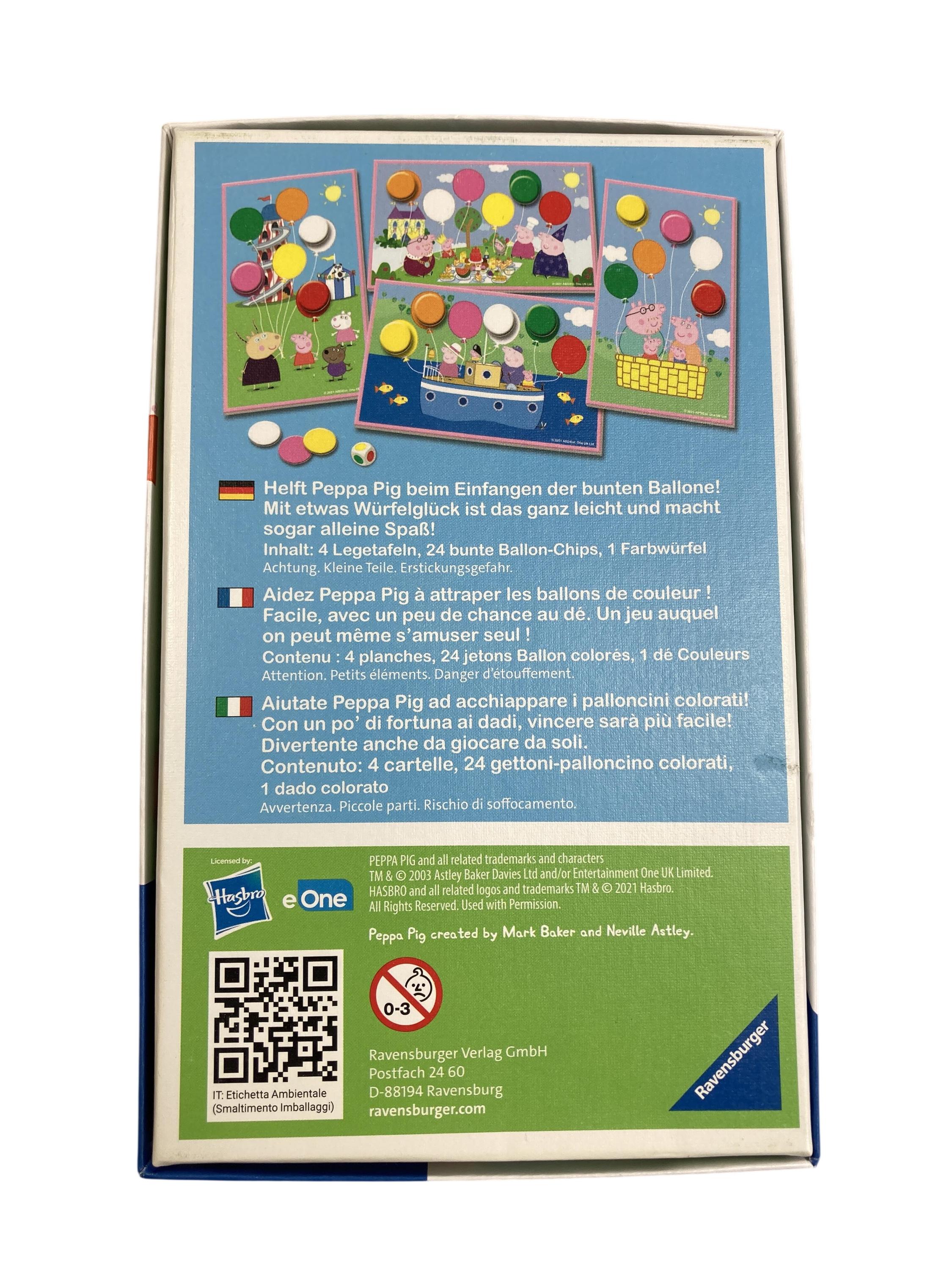 Brettspiele Brett- / Gesellschaftsspiele Spielen & Lernen Peppa Pig Bunte Ballone Ravensburger Rear Image Second Hand