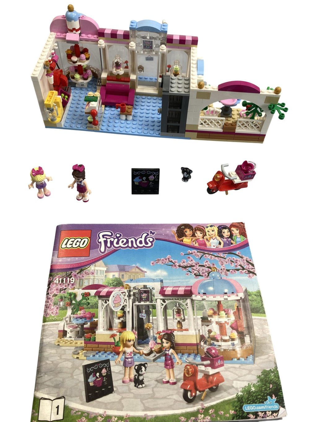 Lego Bauen & Konstruieren Spielen & Lernen 41119 - Heartlake Cupcake Cafe Lego Rear Image Second Hand